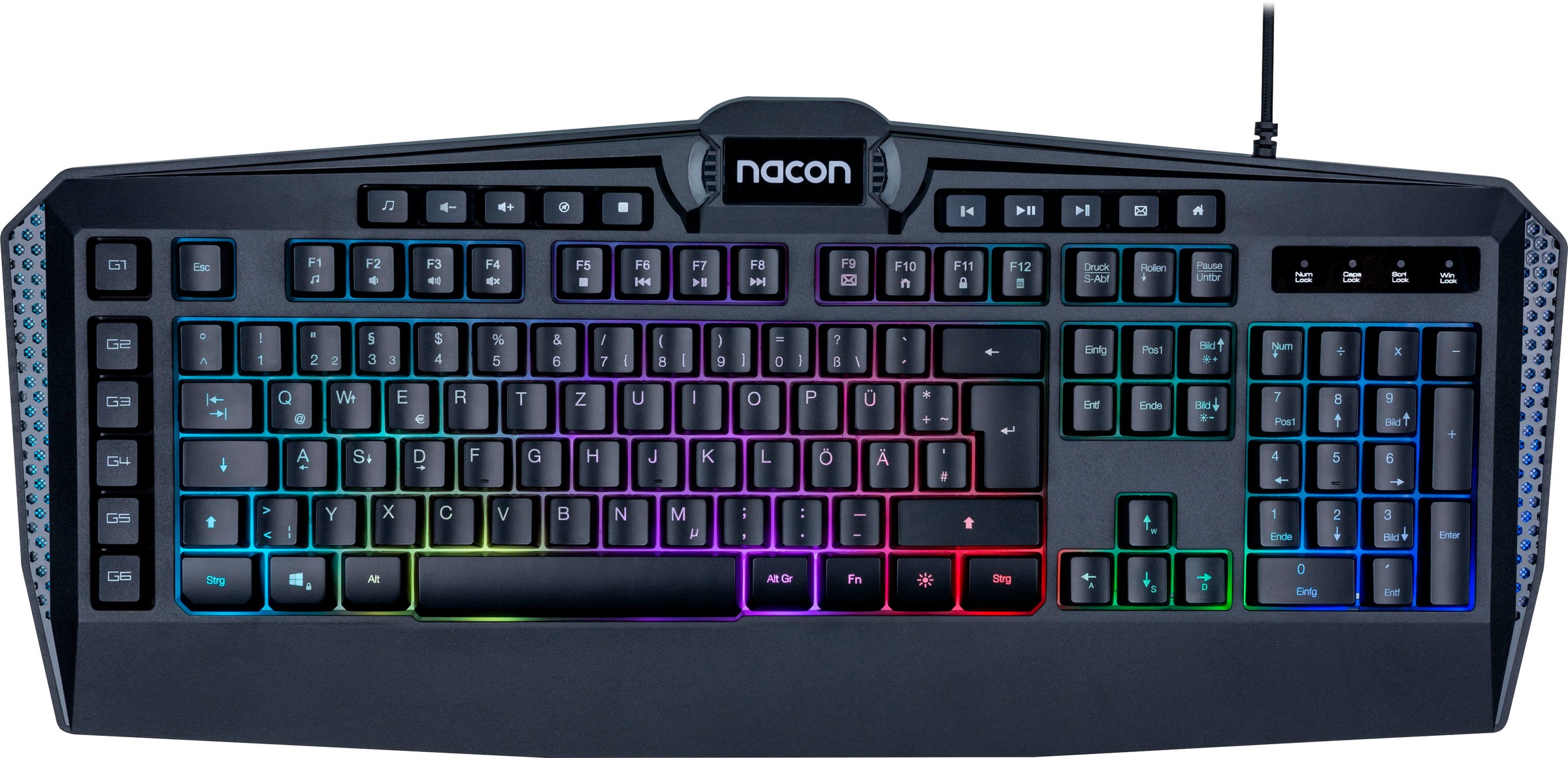 nacon Gaming-Tastatur »CL-210DE«, (Ziffernblock-Multimedia-Tasten-Funktionstasten-Fn-Tasten-Makro-Tasten)