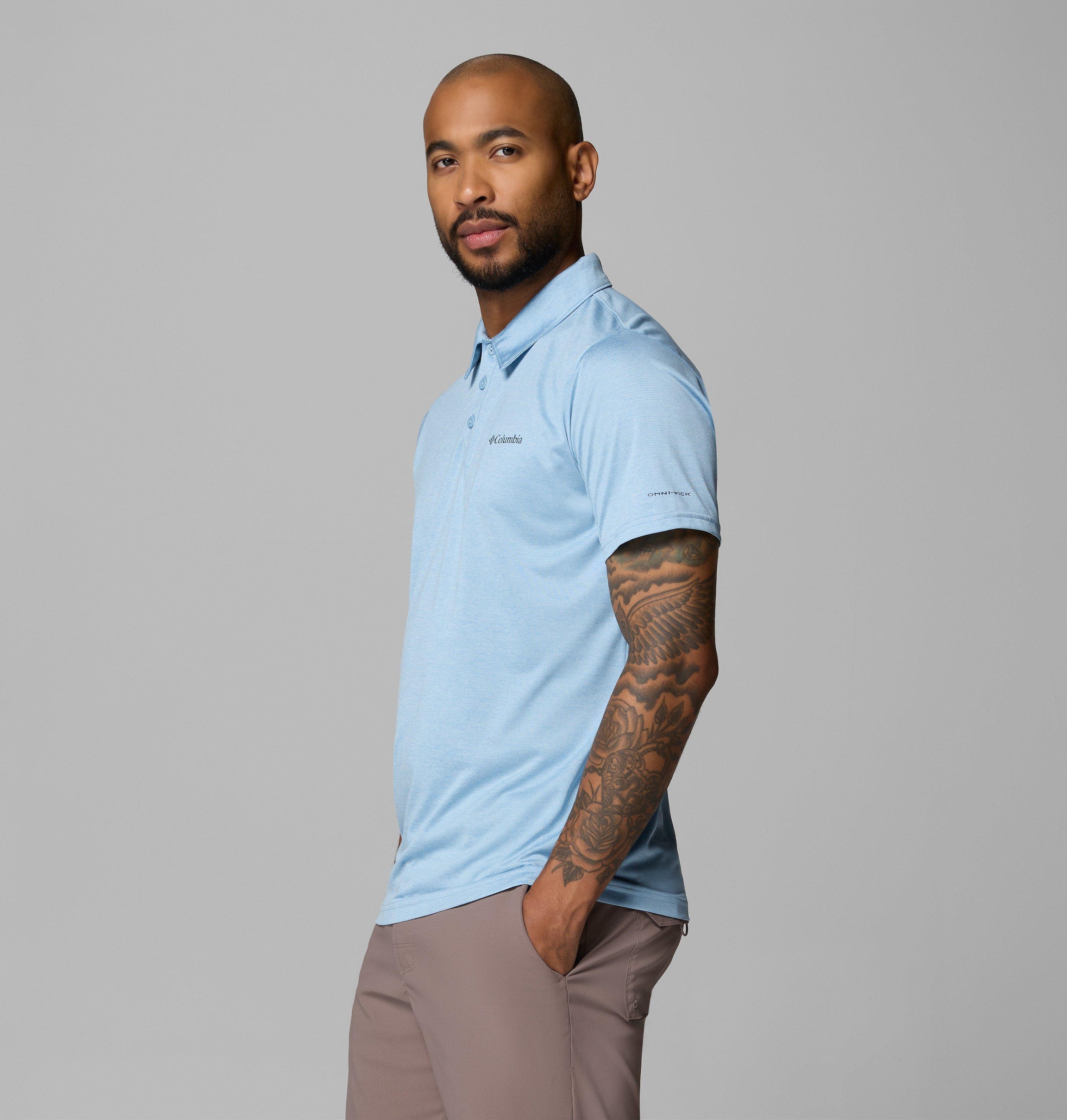 Columbia Poloshirt lockere Passform, Kurzarm, für Wanderungen und aktive Freizeit