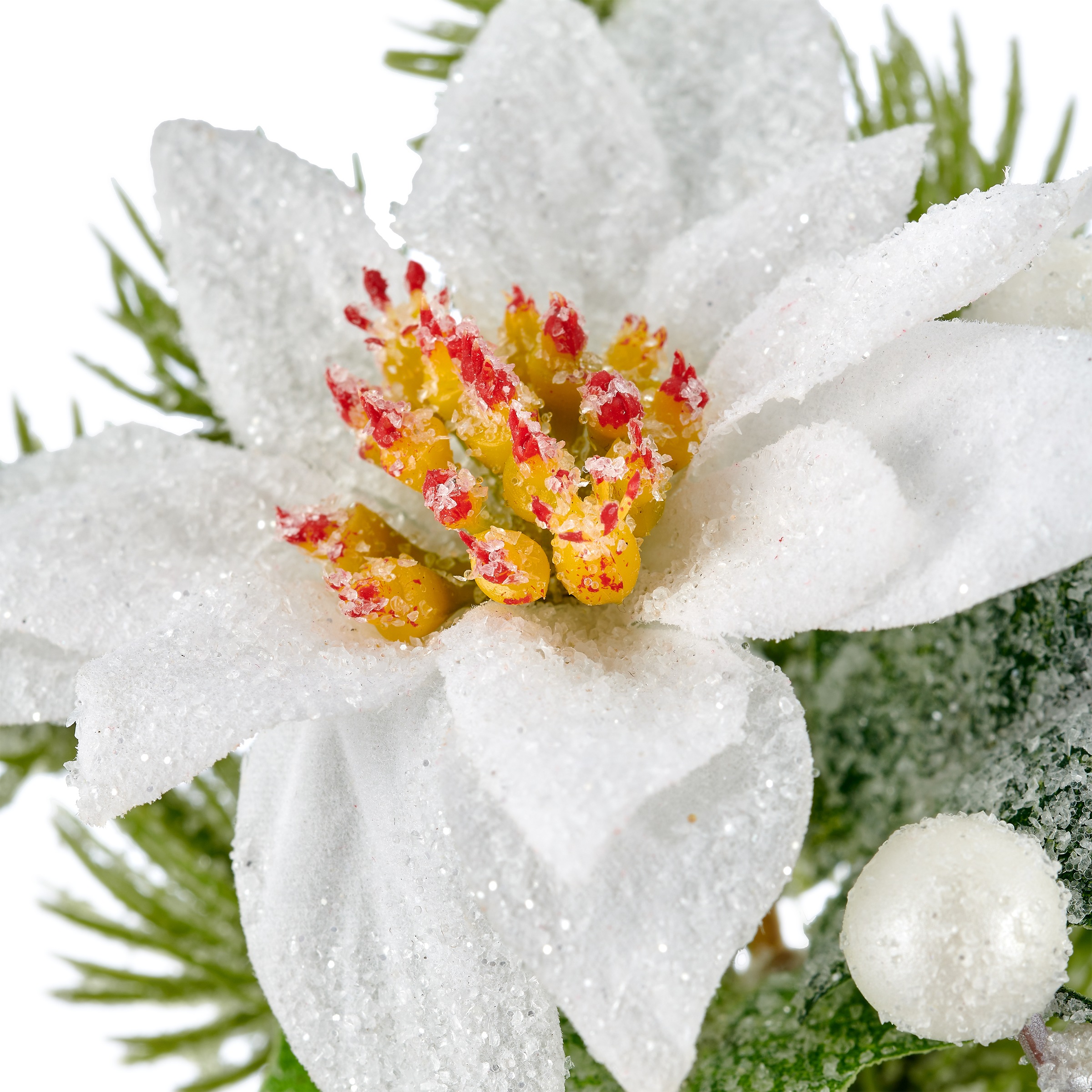 OTTO home Winterliche Kunstpflanze »Set aus Mini-Weihnachtspflanzen« mit Frost-Finish