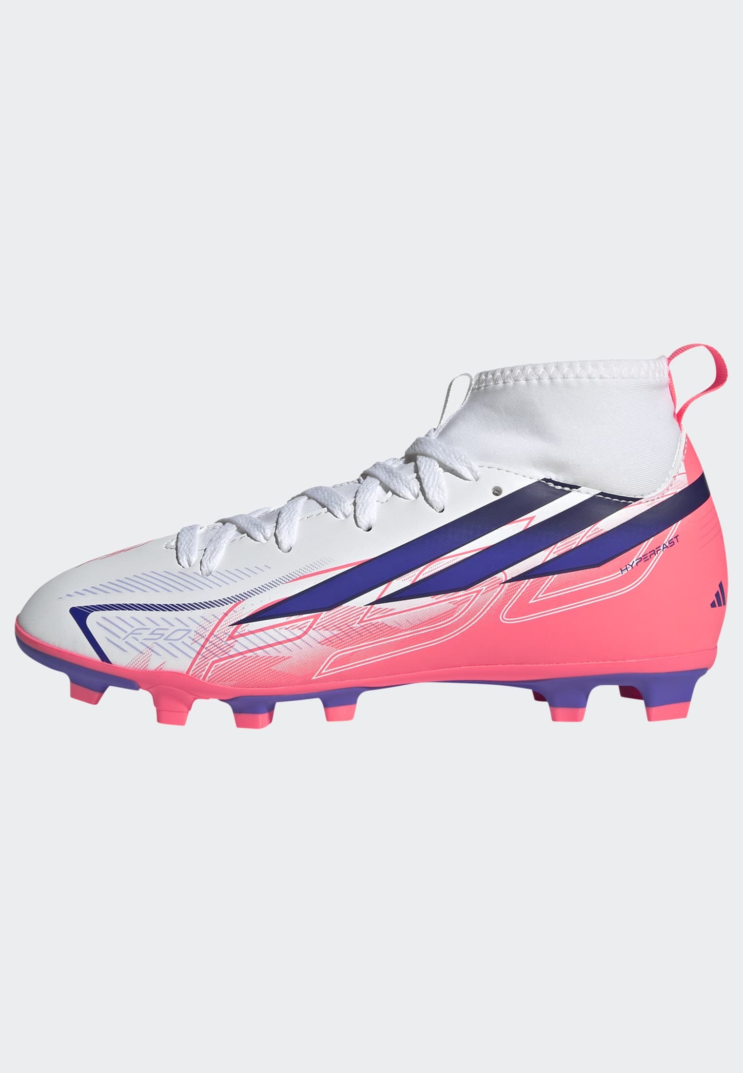 adidas Performance Fußballschuh »F50 HYPERFAST CLUB KIDS , FESTE BÖDEN/GEMISCHTE BÖDEN, HALBHOCH GESCHN«  für viele verschiedene Böden geeignet, für Jugendliche & Kinder
