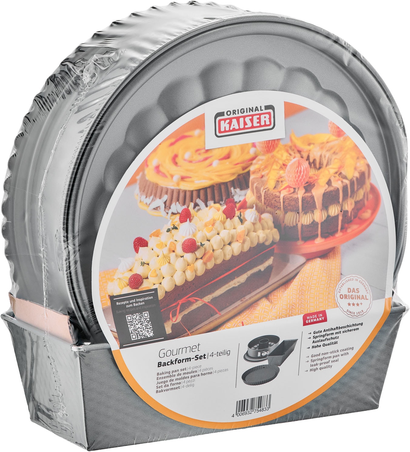 Kaiser Backformen Backform »Gourmet«, (Set, 4 St.), antihaftbeschichtet, Made in Germany