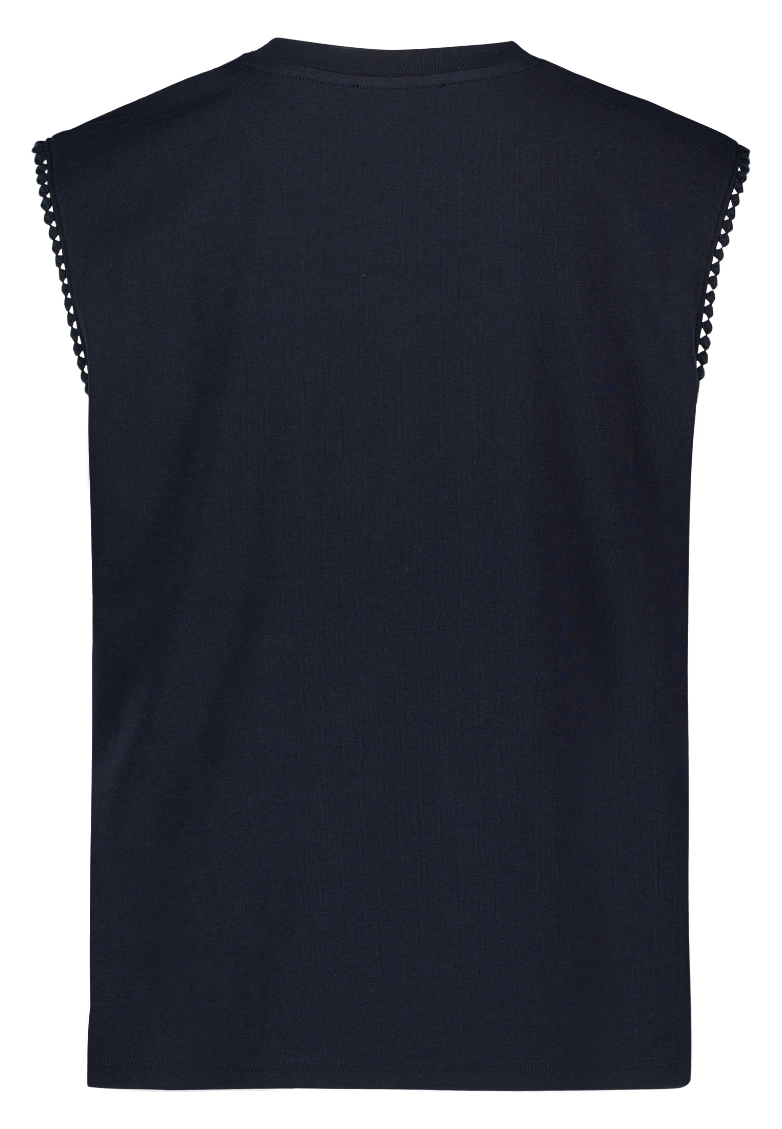 Zero Shirttop »Rundhals-Shirt mit Schmuckkanten«