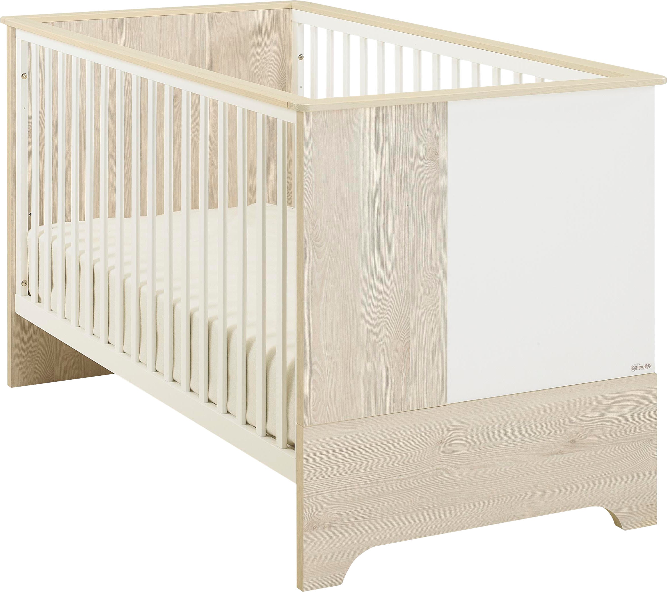 Galipette Babymöbel-Set »Sasha«, (Set, 5 St., Bett, Wickelablage, Kleiderschrank, Kommode und kleines Bücherregal)