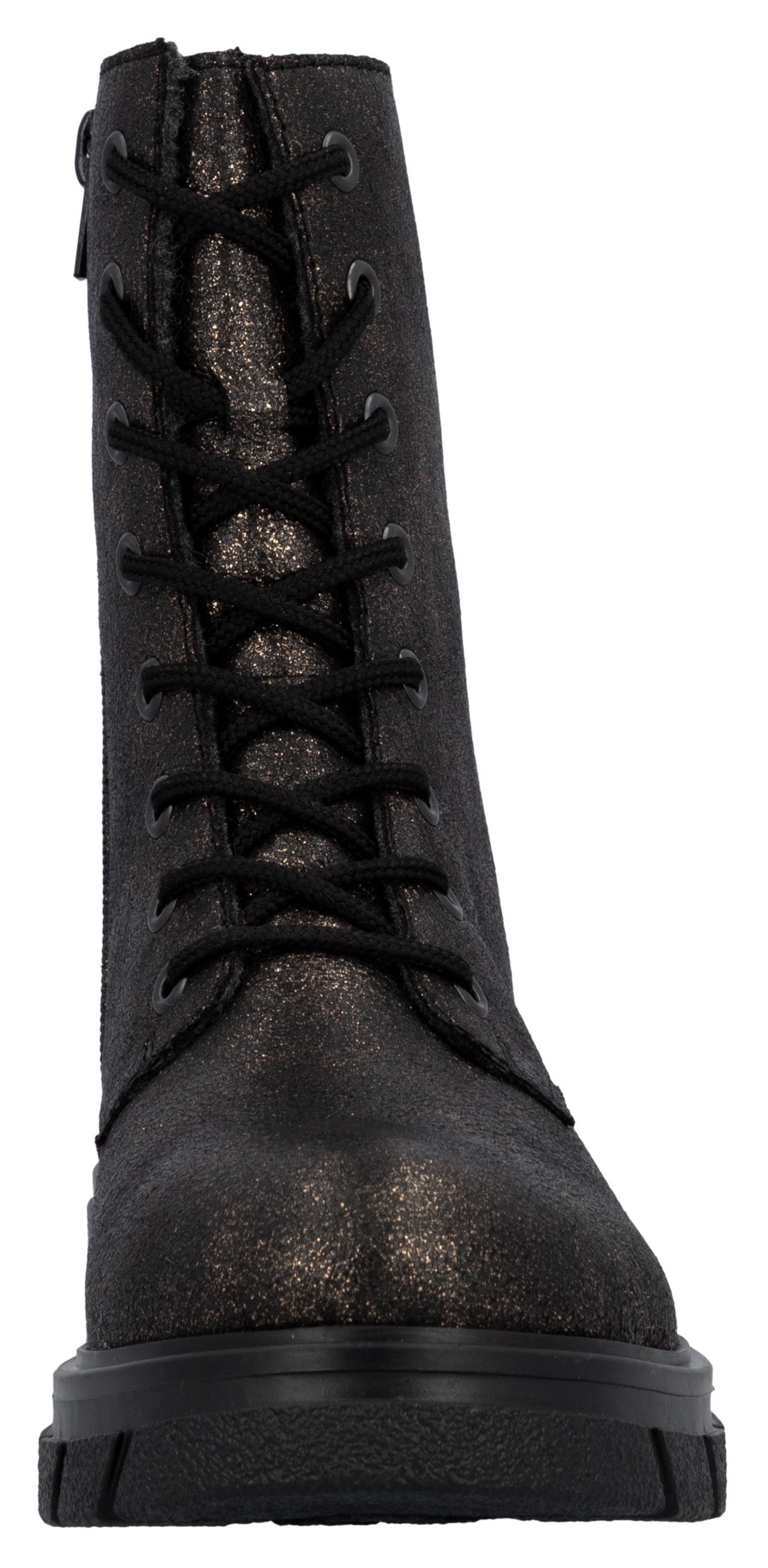 Rieker Schnürboots, Stiefelette, Blockabsatz, mit zusätzlichem Innenreißverschluss