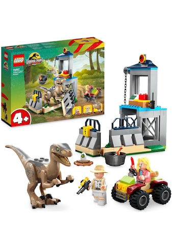 Konstruktionsspielsteine »Flucht des Velociraptors (76957), LEGO® Jurassic Park«, (137...