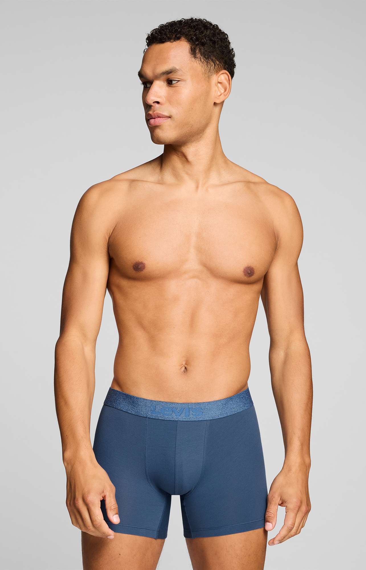 Levi's® Boxer »LEVIS MEN MEL WB BOXER BRIEF« 3er Pack,  ohne Eingriff, tonaler Logobund, elastisch, Cotton-Mix