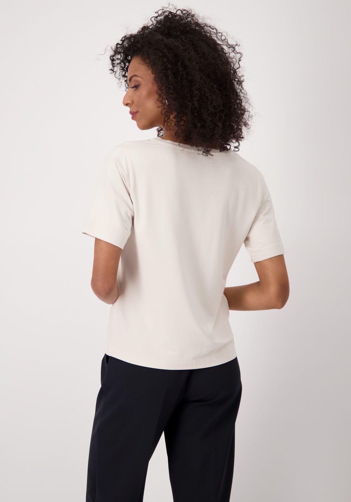 Monari T-Shirt »Shirt Taschen«, Mit Rundhalsausschnitt