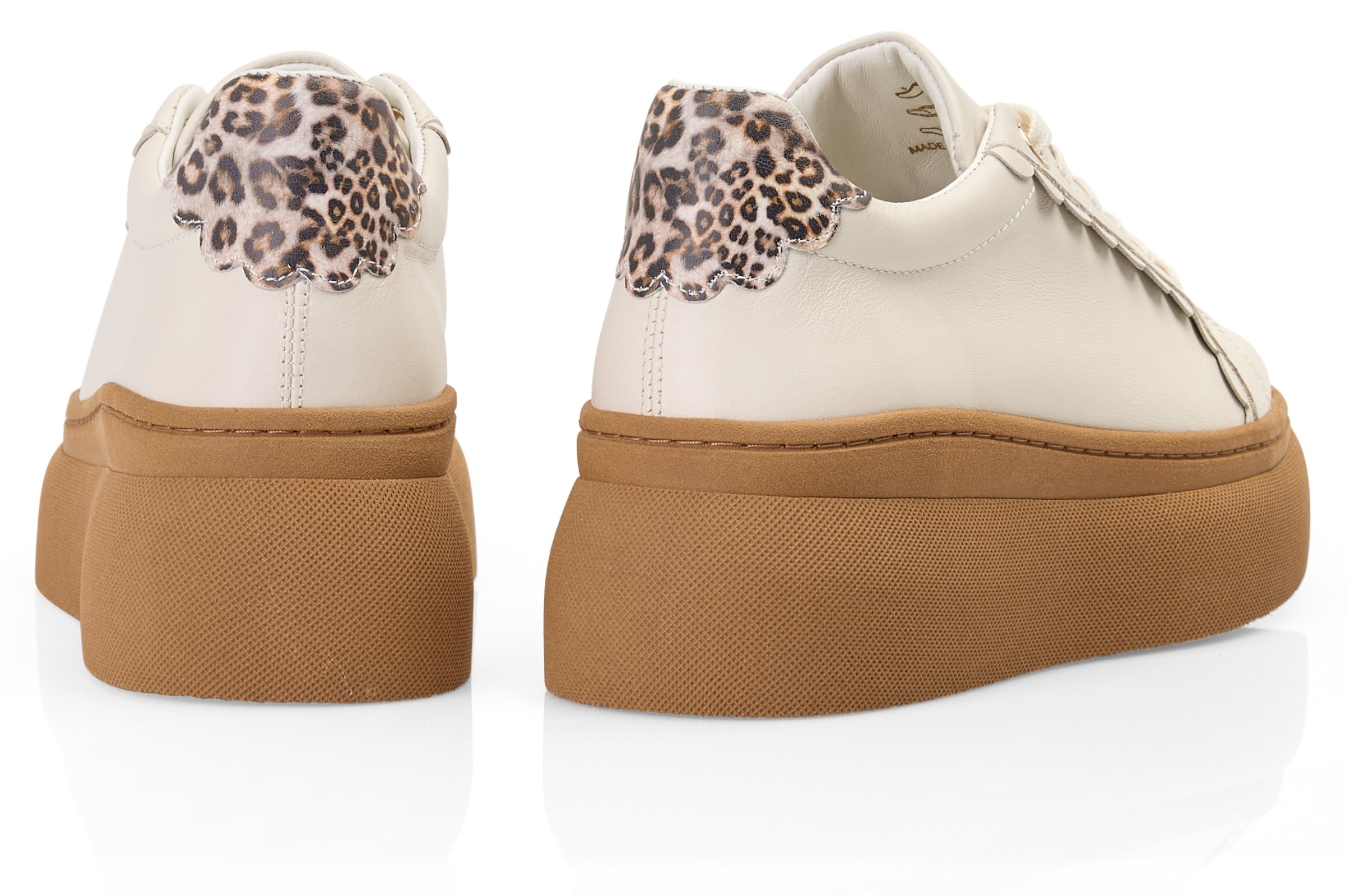 Marc Cain Plateausneaker »"Happy Classics"«, Chunky Sneaker, Retro Sneaker mit modischer Ferse im Animal Look