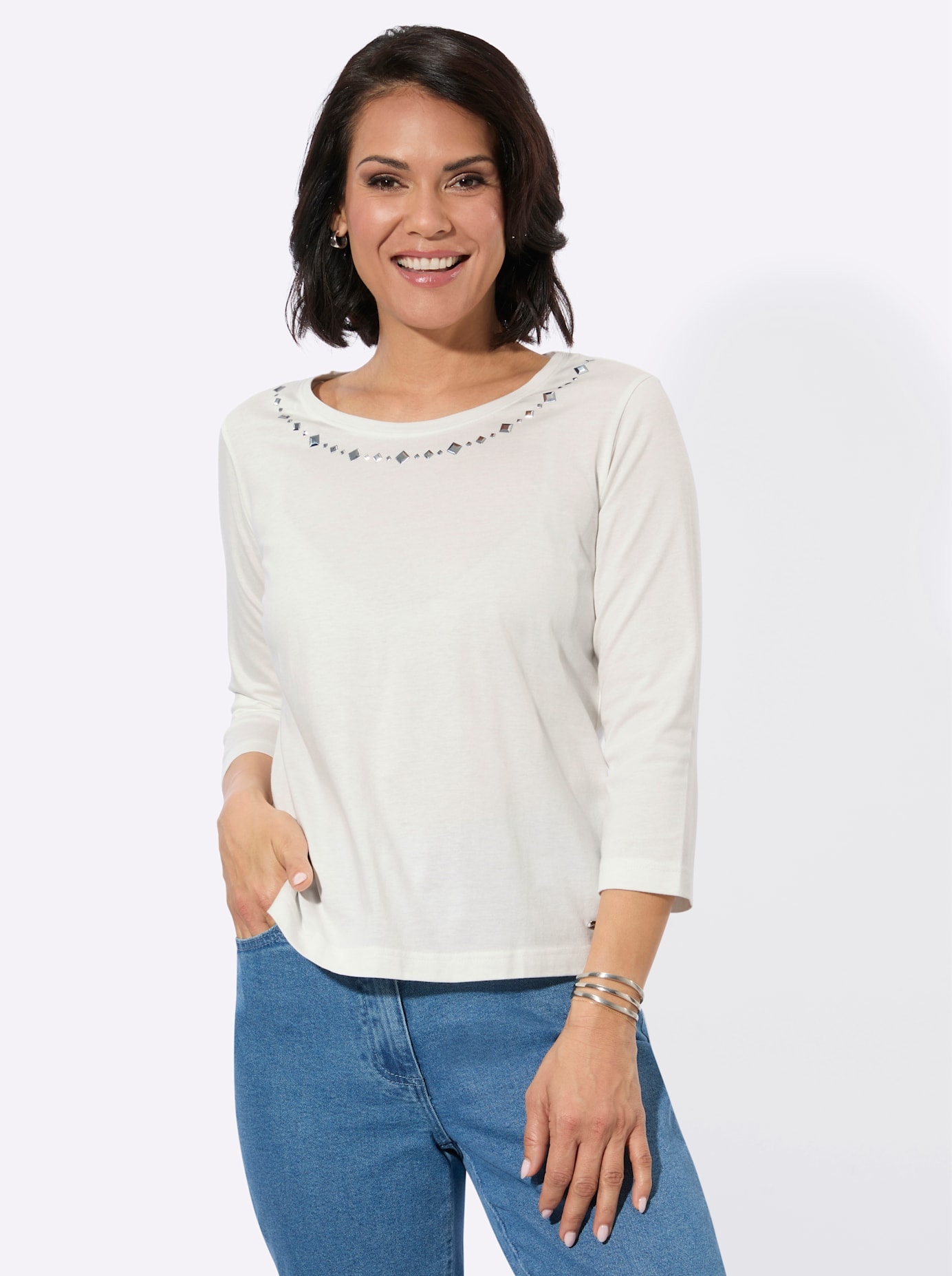 Casual Looks 3/4-Arm-Shirt »Rundhals-Shirt« 1