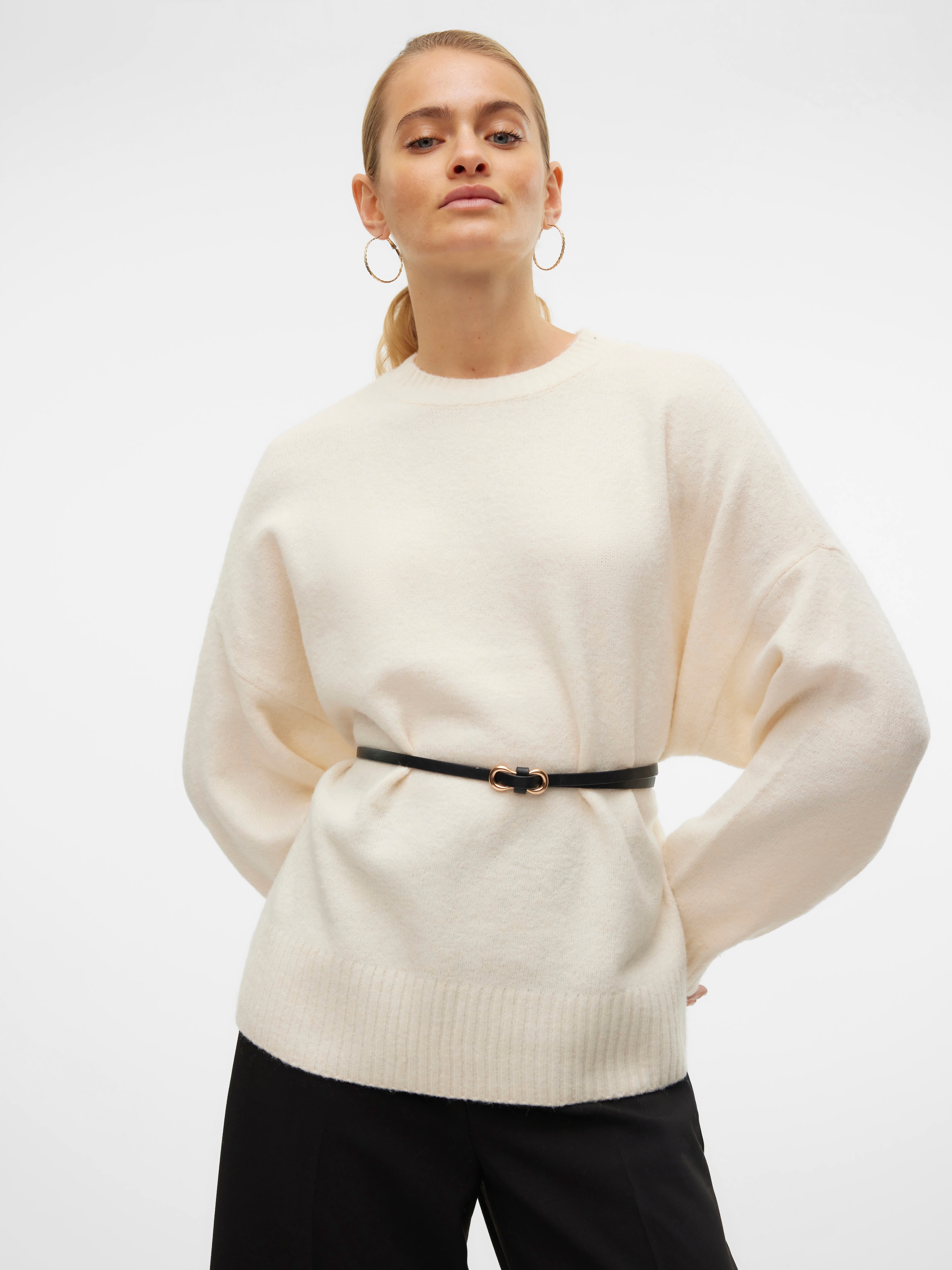 Vero Moda Strickpullover »VMBOOM LS O-NECK PULLOVER GA NOOS«