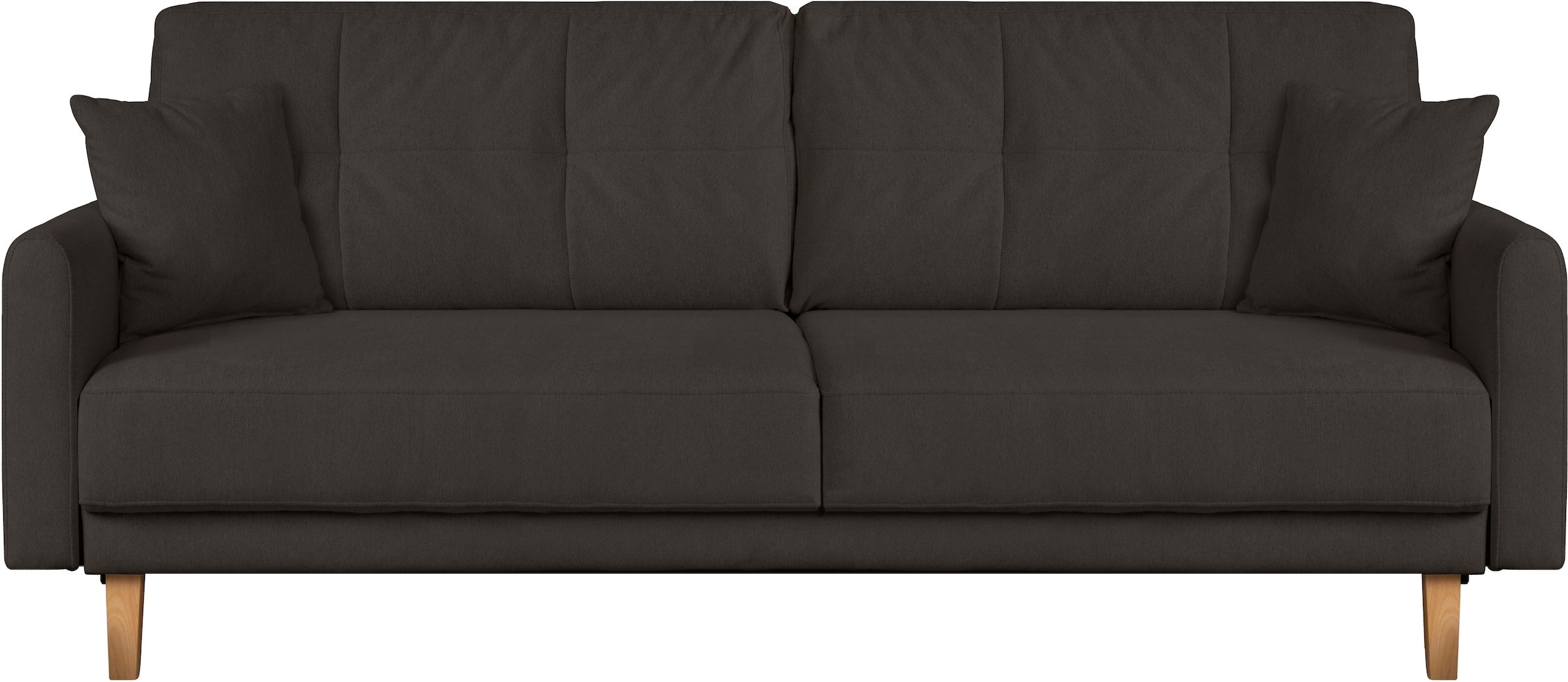 Home affaire 2-Sitzer »TRIPLO mit Wellenunterfederung, Maße B/T/H: 165/100/89 cm« Sofa mit Steppung im Rückenbereich, incl. Rückenkissen und Zierkissen