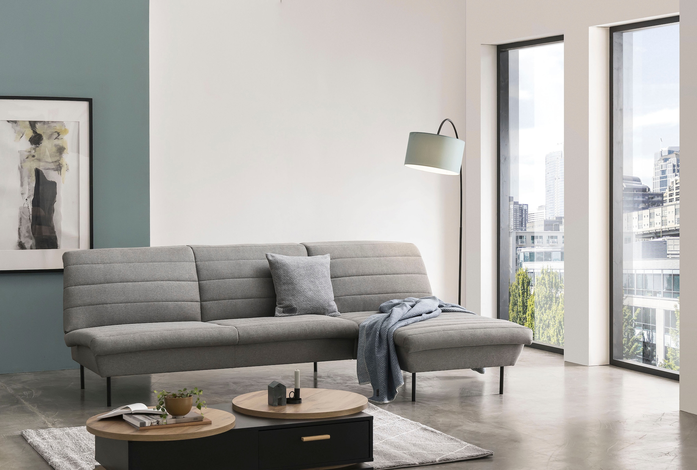 LOOKS by Wolfgang Joop Ecksofa »LOOKS IX L-Form« Quersteppung, ohne Armlehnen