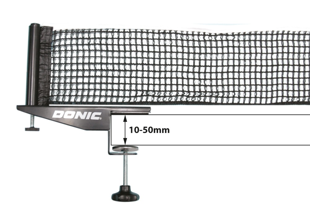 Donic-Schildkröt Tischtennisnetz »Donic Tischtennis Netzgarnitur Ralley (Wettkampfnetz)«, gemäß ITTF Bestimmungen, Für Platten bis 4,5 cm Stärke
