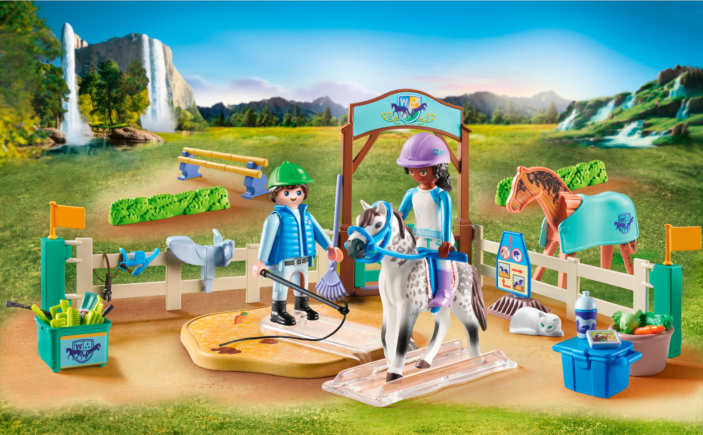 Playmobil® Konstruktions-Spielset »Moderner Reitplatz (71637), Horses of Waterfall«, (67 St.), Made in Europe