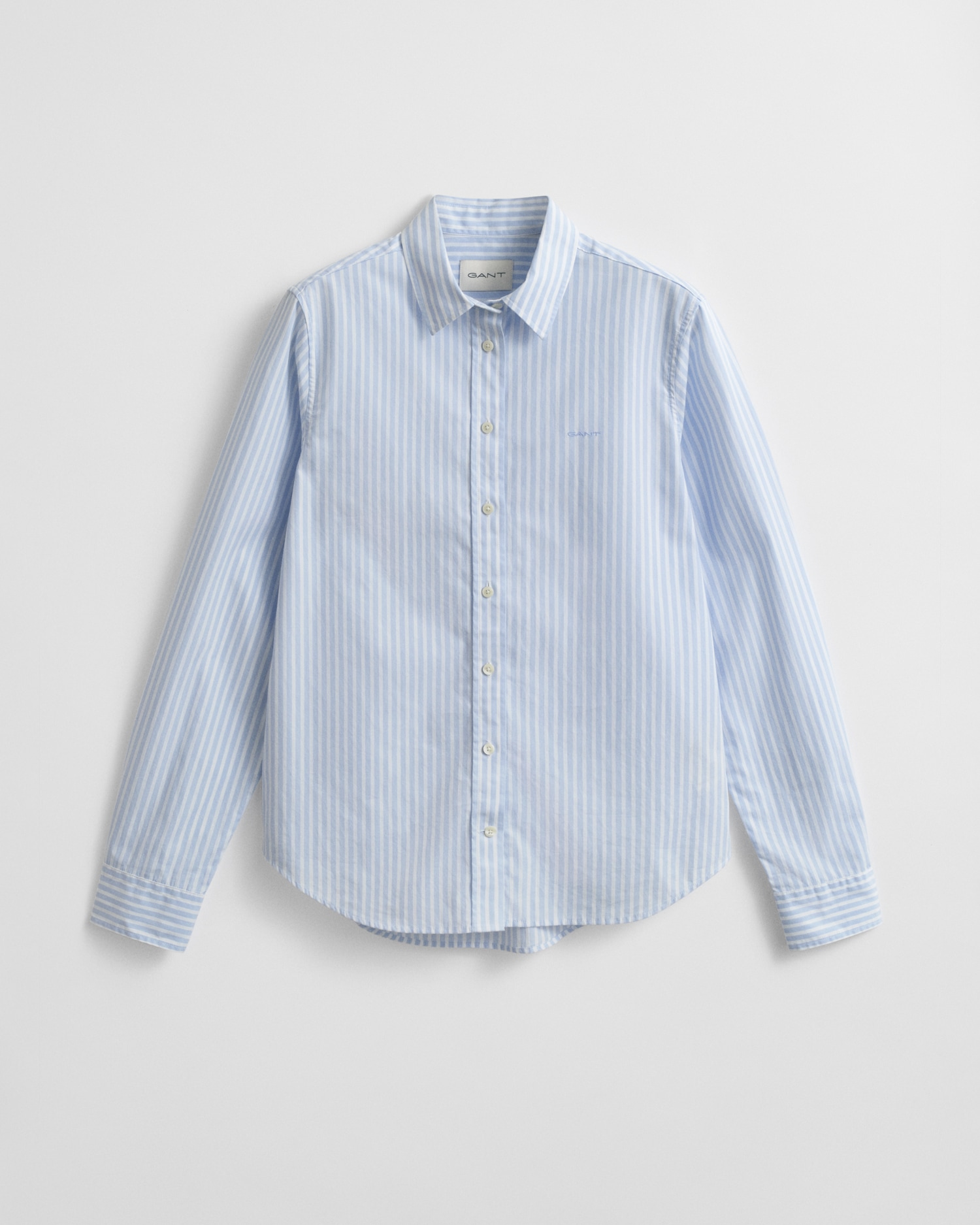 Gant Hemdbluse »REG POPLIN STRIPED SHIRT«, mit einer kleinen Logostickerei auf der Brust
