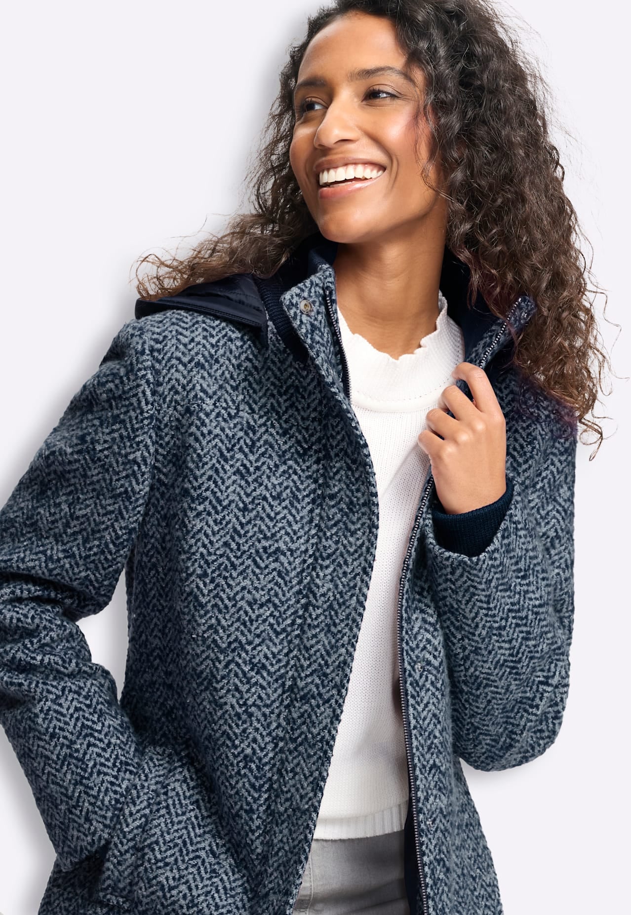 heine Langjacke mit Kapuze