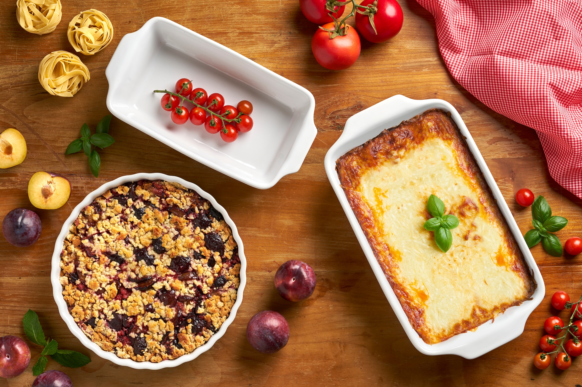 van Well Auflaufform »Backform rechteckig, 36 x 20 x 7,4 cm, mit Rillenstruktur« Keramik 1 Stk. tlg. weiß, spülmaschinen- und mikrowellenfest