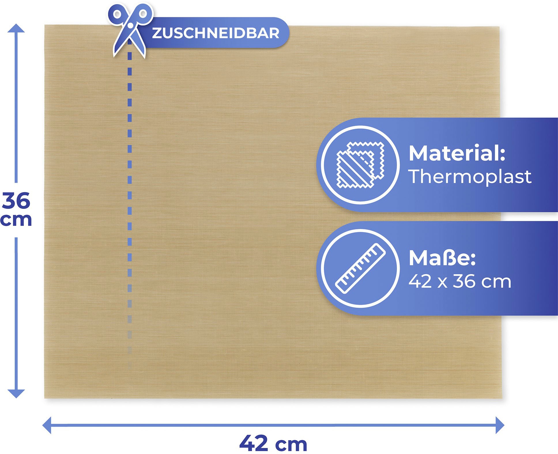 Maximex Backmatte, (Set, 4 tlg.), mit 2 Dauerbackfolien und 2 Backform-Zuschnitten