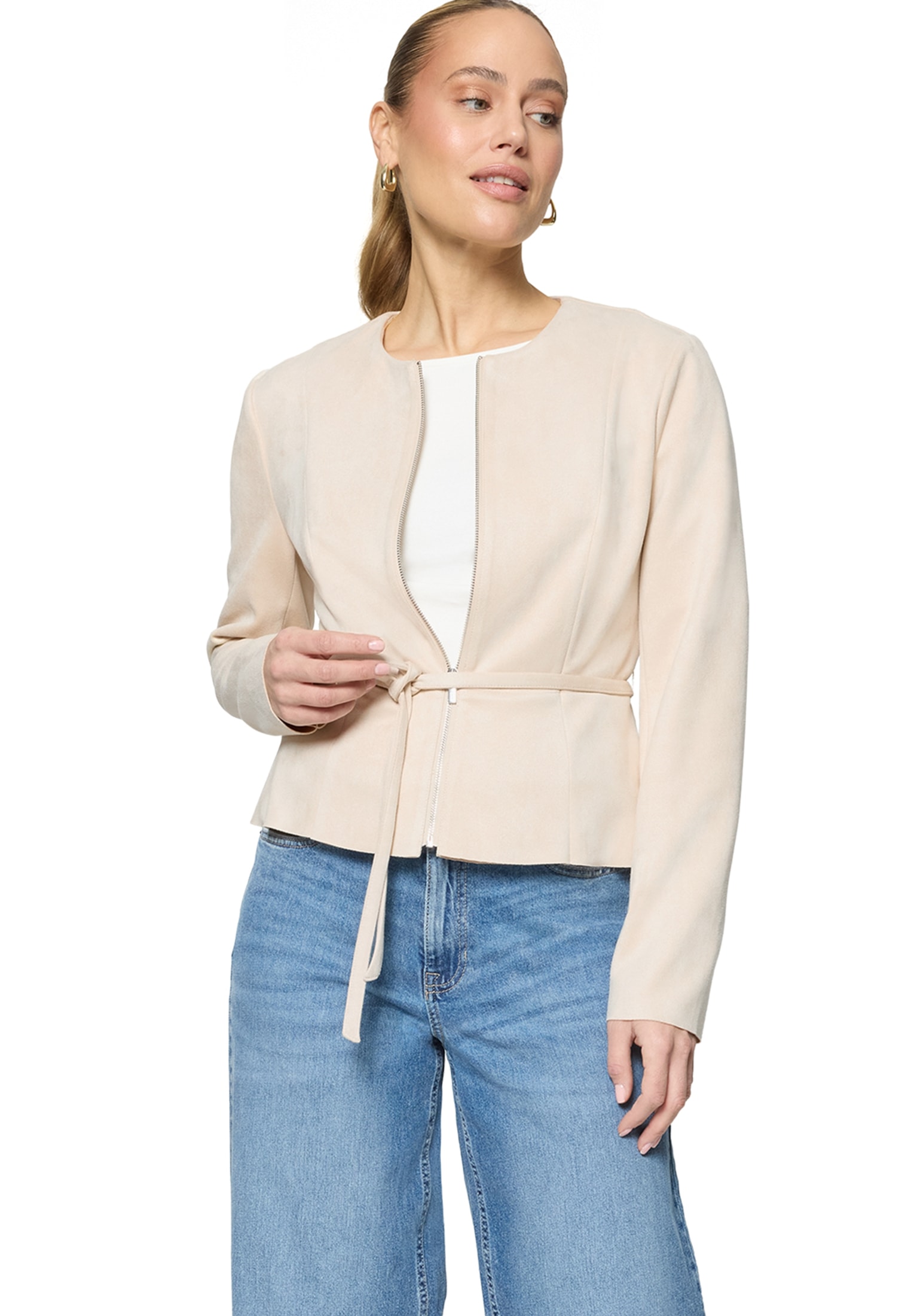 Zero Jackenblazer »Blazer-Jacke in Lederoptik«