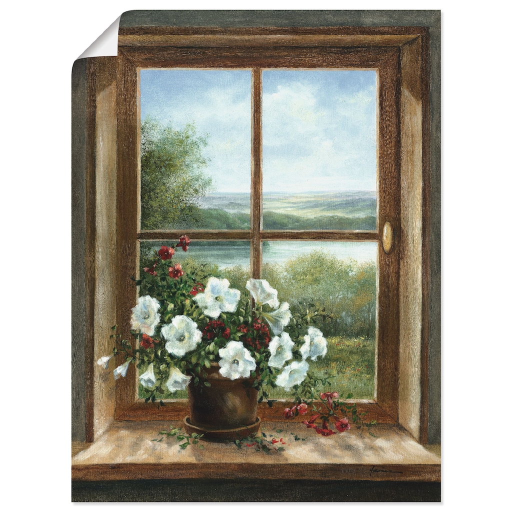 Artland Wandbild »Blumen am Fenster«, Arrangements, (1 St.)
