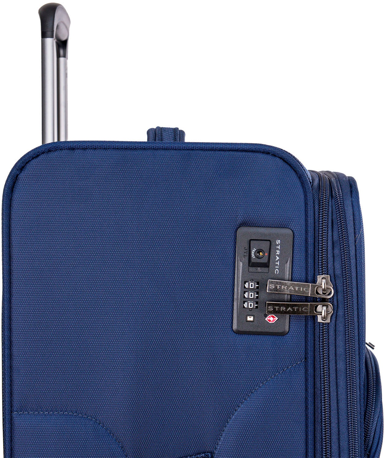 Stratic Weichgepäck-Trolley »Mix L, blue«, 4 Rollen, Reisekoffer großer Koffer Aufgabegepäck TSA-Zahlenschloss