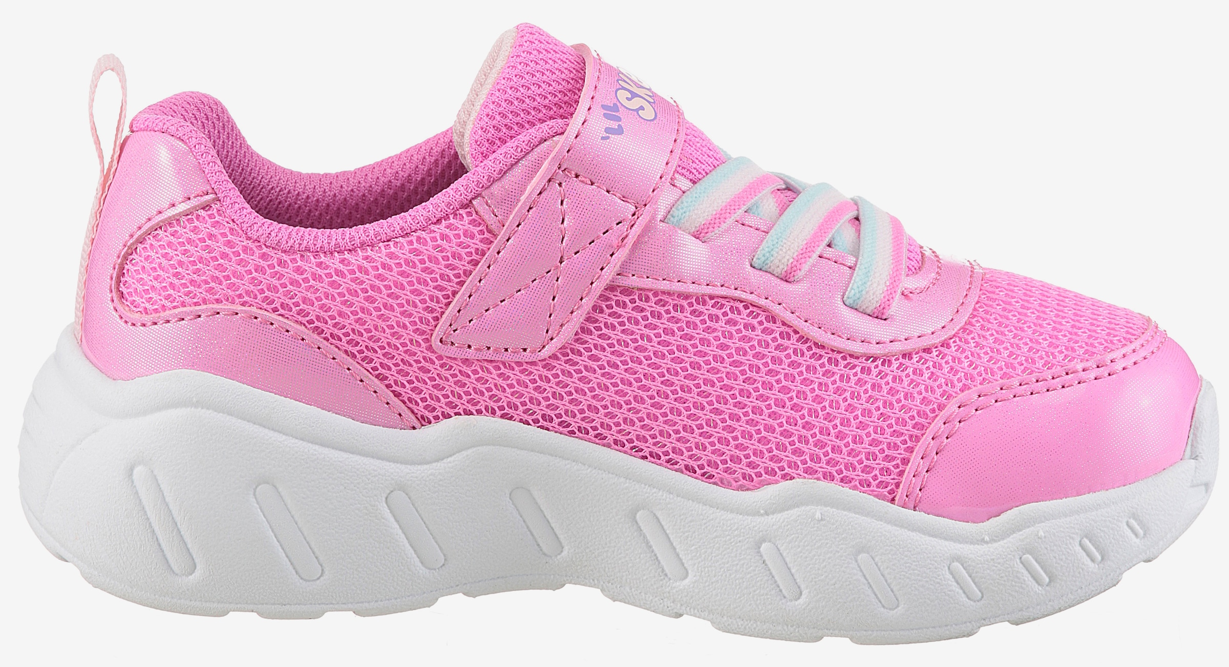 Skechers Lauflernschuh »PLAY SCENE-FUN SQUAD«, Sneaker mit bunten Motiven verziert, Größenschablone zum Download