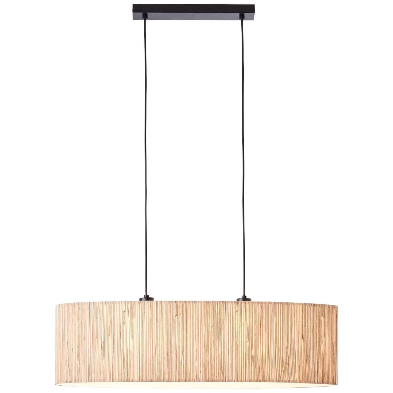 Brilliant Pendelleuchte »Wimea«, 2 flammig, Leuchtmittel E27 | ohne Leuchtmittel, 2flg schwarz/natur