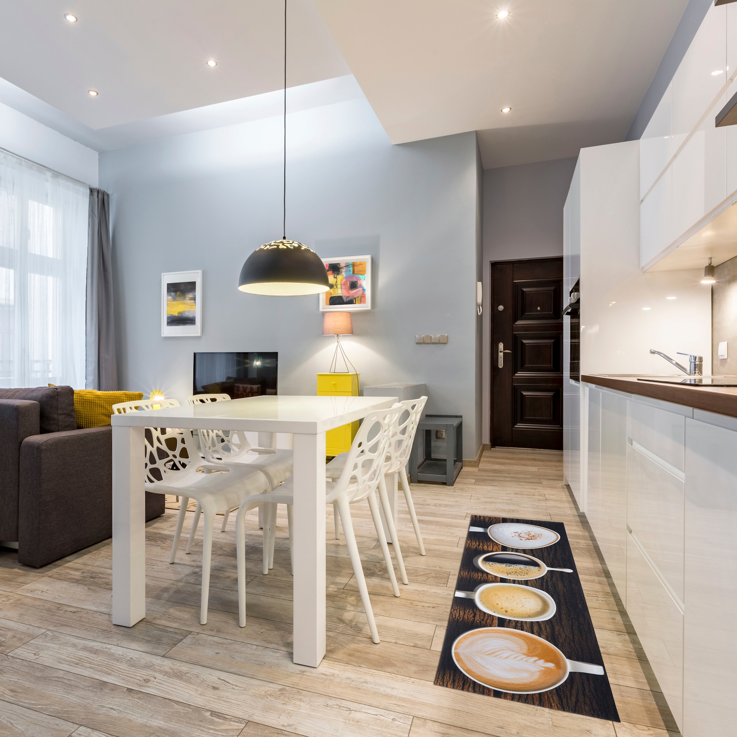 Andiamo Läufer »Kitchen«, rechteckig, 3 mm Höhe, Vinyl-Küchenläufer, moderne Küchenmotive, Pasta, Gewürze, Kaffee