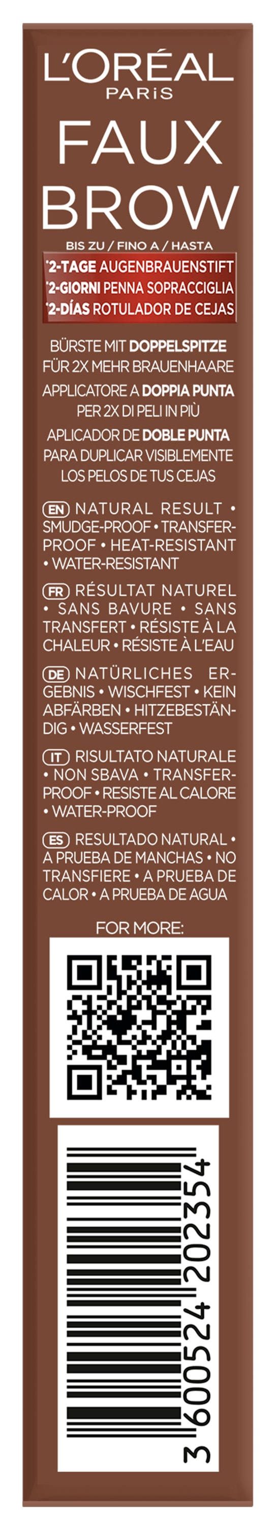 L'ORÉAL PARIS Augenbrauen-Stift »INFAILLIBLE BROWS FAUX BROW AUGENBRAUENSTIFT« für doppeltes Augenbrauenvolumen