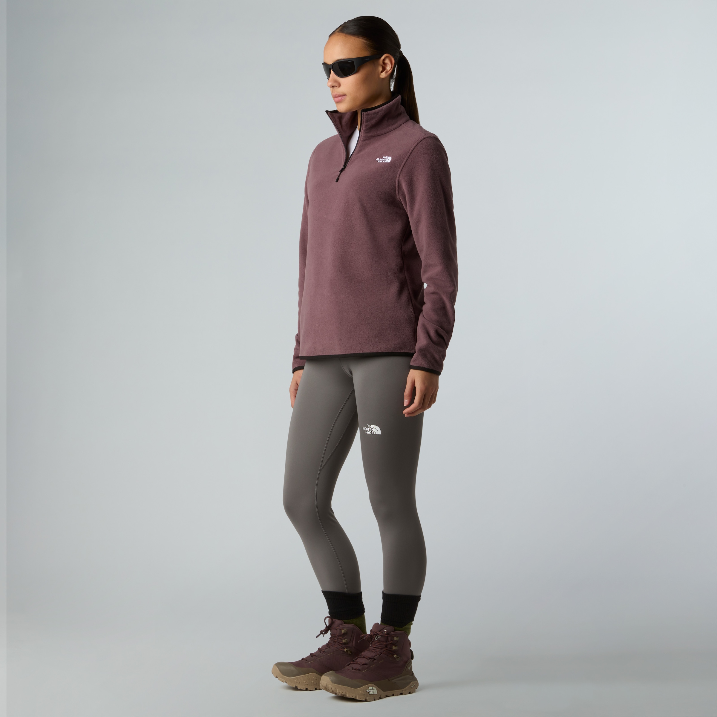 The North Face Strickfleece-Pullover »W GLACIER FLEECE 1/4 ZIP JACKET«, (1 tlg.)
