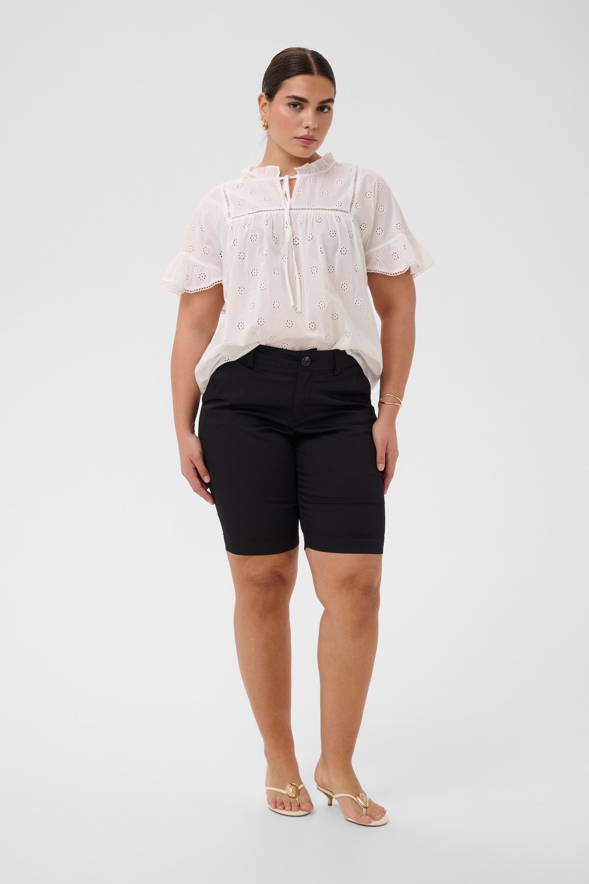 KAFFE Curve Blusentop »Damen Ärmellose Bluse KCliona«