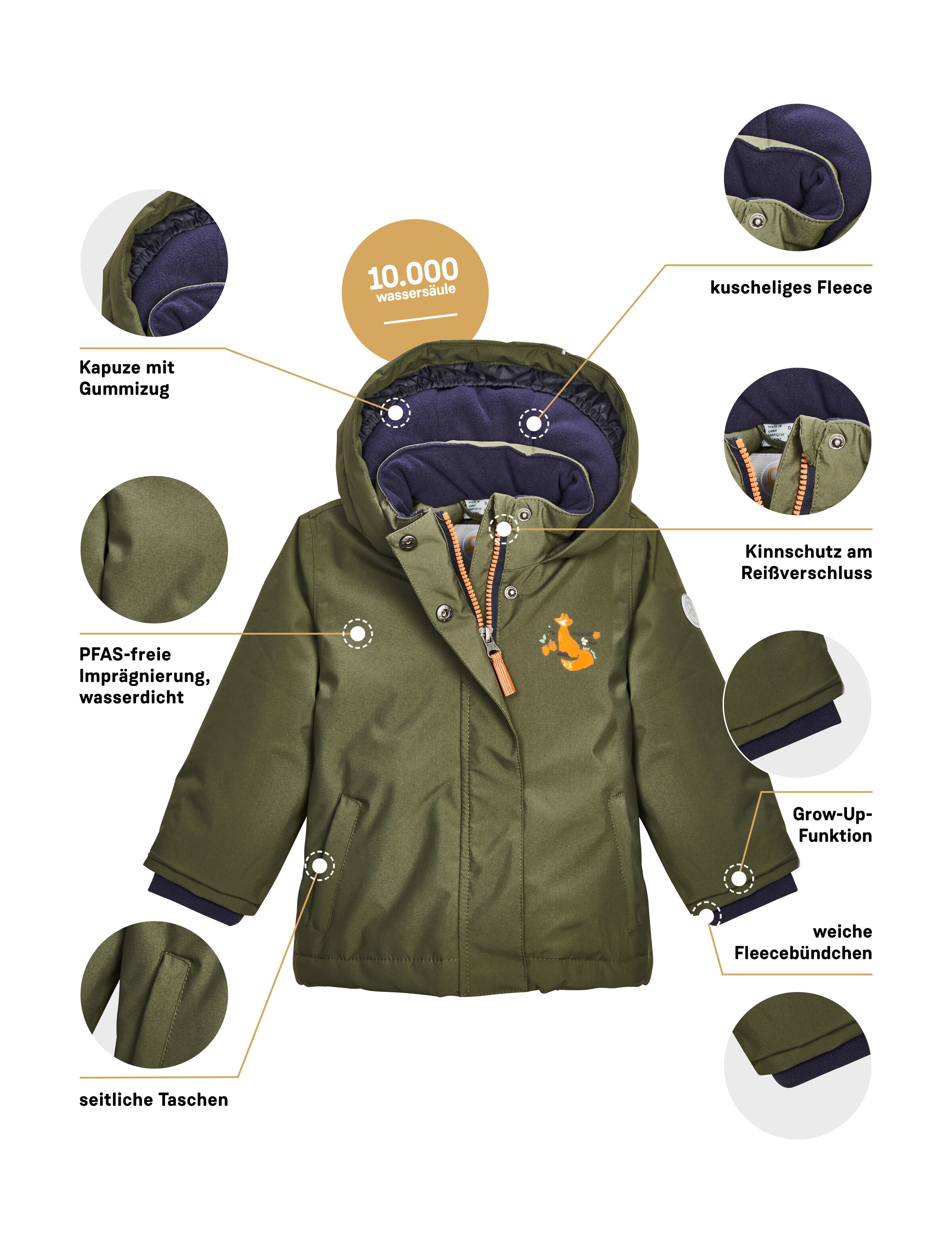 first instinct by killtec Funktionsjacke »FIOW 38 MNS JCKT«, Wasserdichte Funktionsjacke mit verlängerbaren Ärmeln
