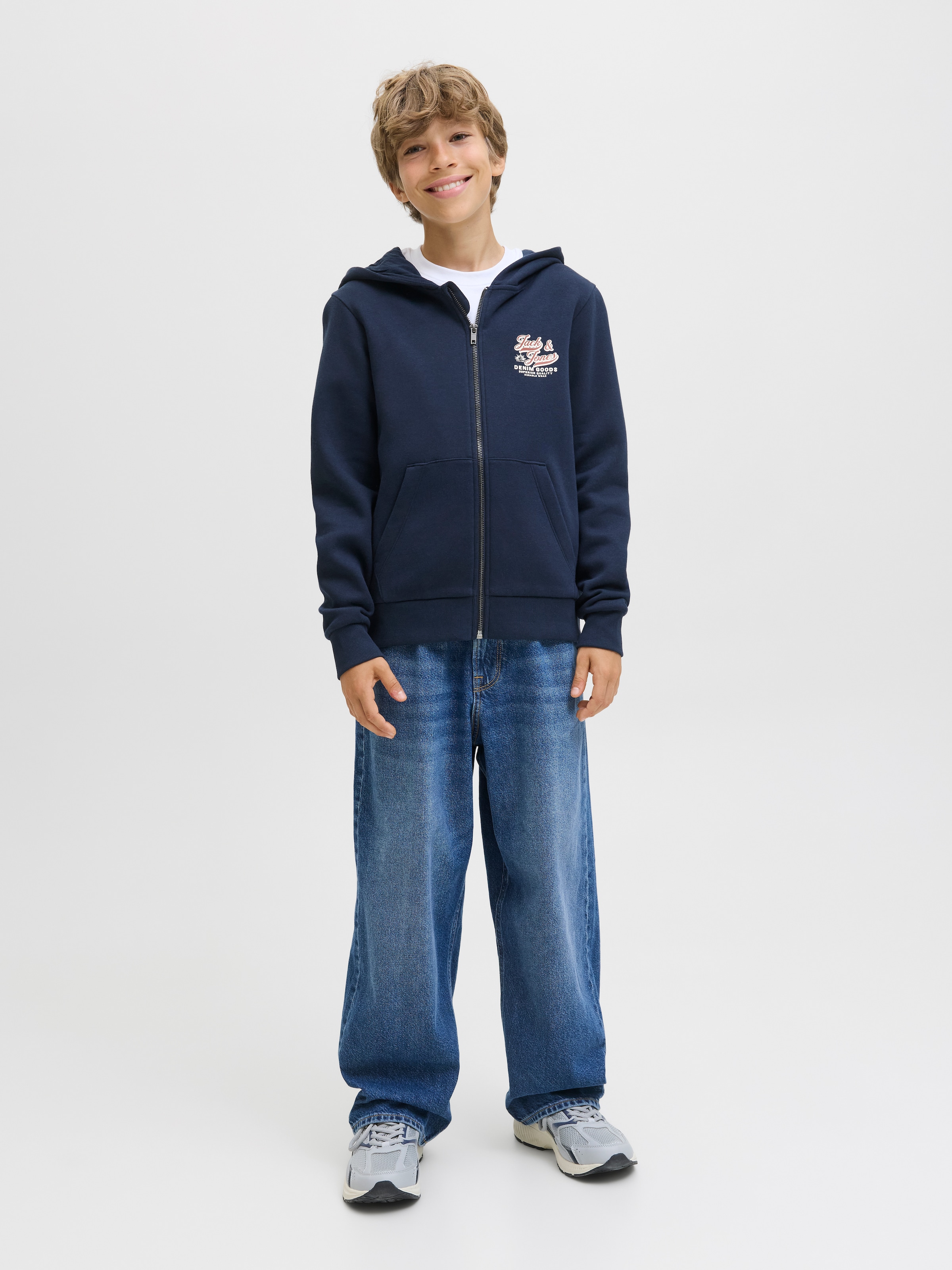 Jack & Jones Junior Kapuzensweatshirt »JJELOGO SWEAT ZIPHOOD 2COL AW25 NOOS JNR«
