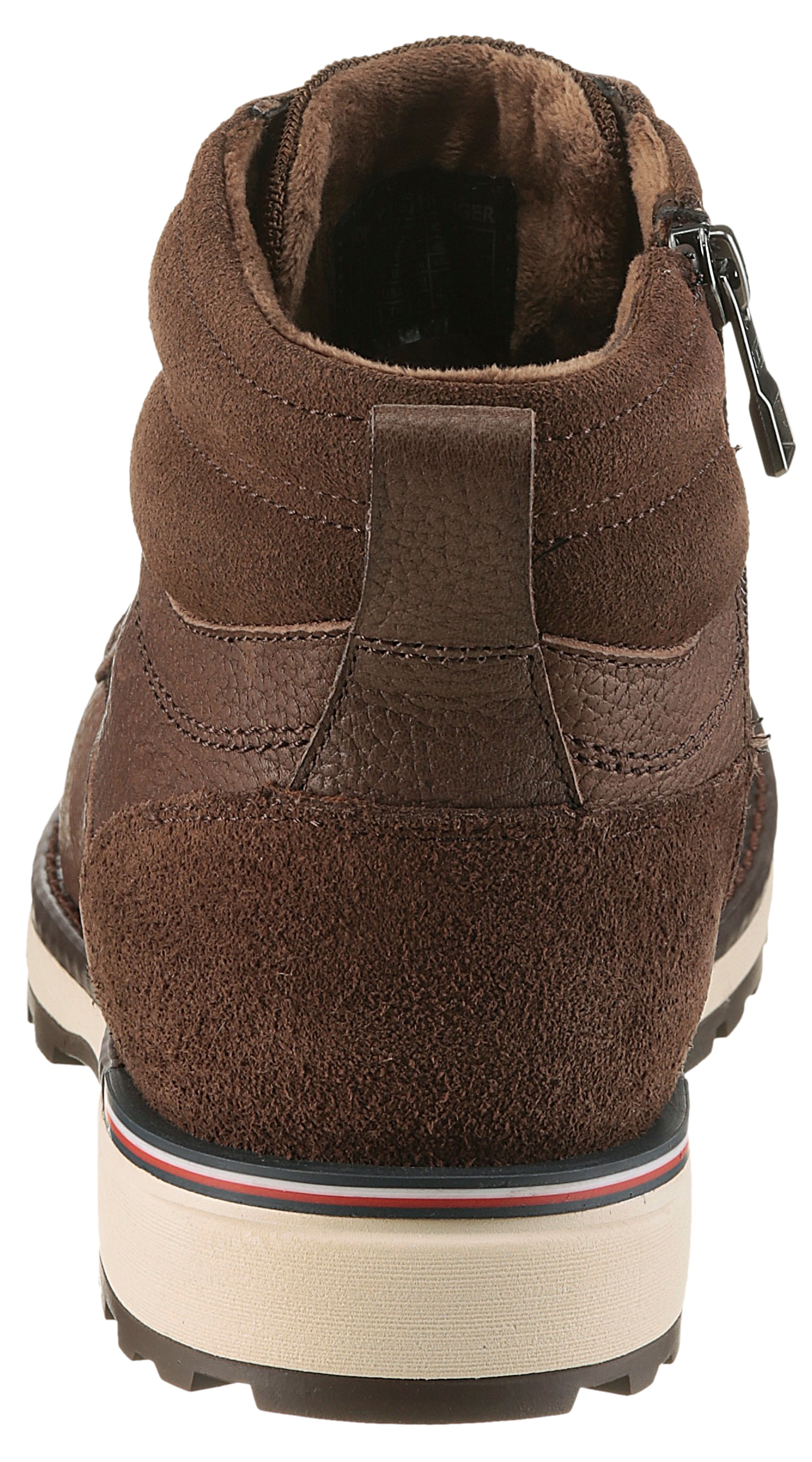 Tommy Hilfiger Schnürboots »CORPORATE W LTH LACE BOOT«  , Schnürstiefelette mit Ziernähten und Anziehlasche