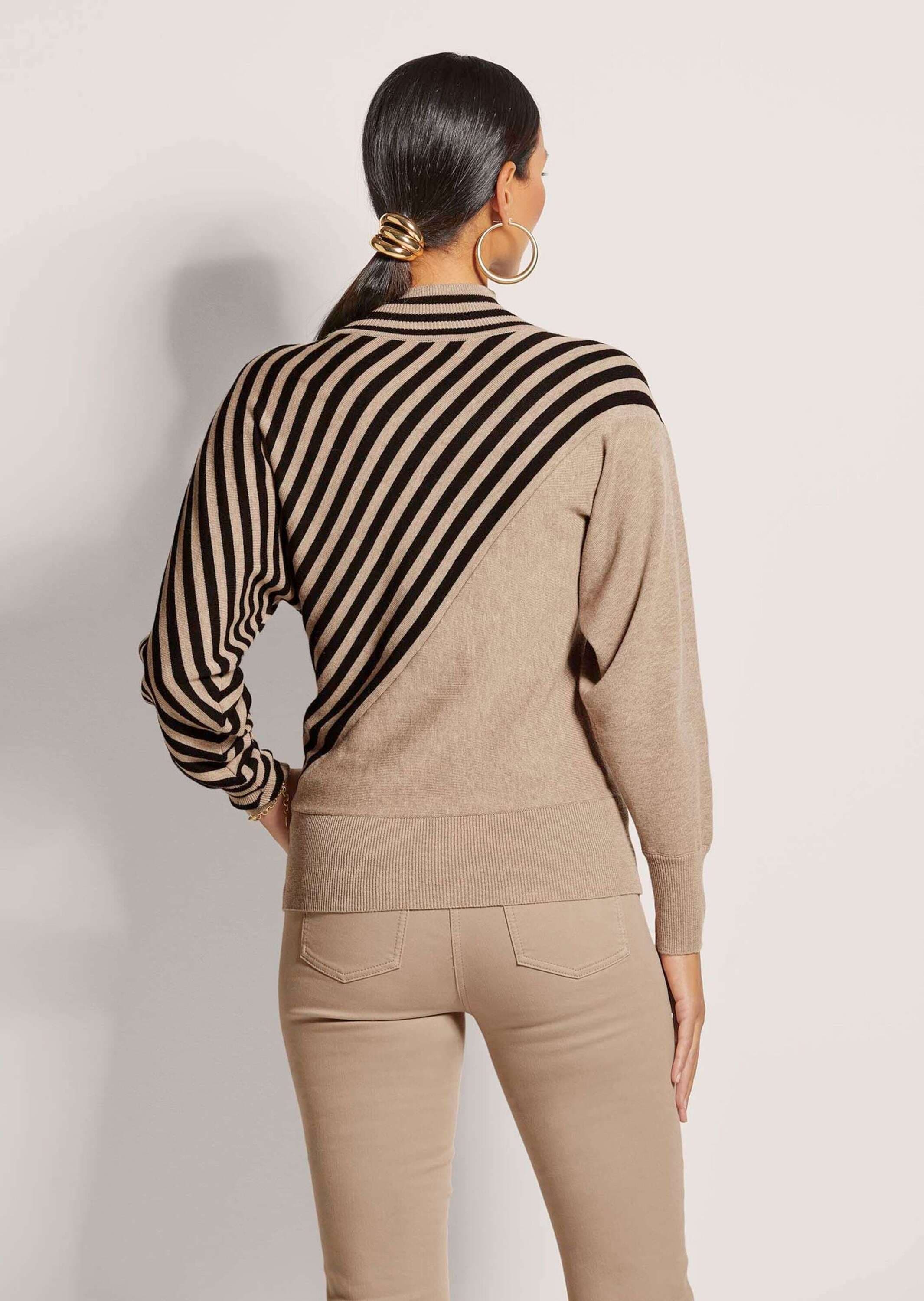 MADELEINE Longpullover »Feinstrickpullover Feinstrickpullover mit Streifenmuster«