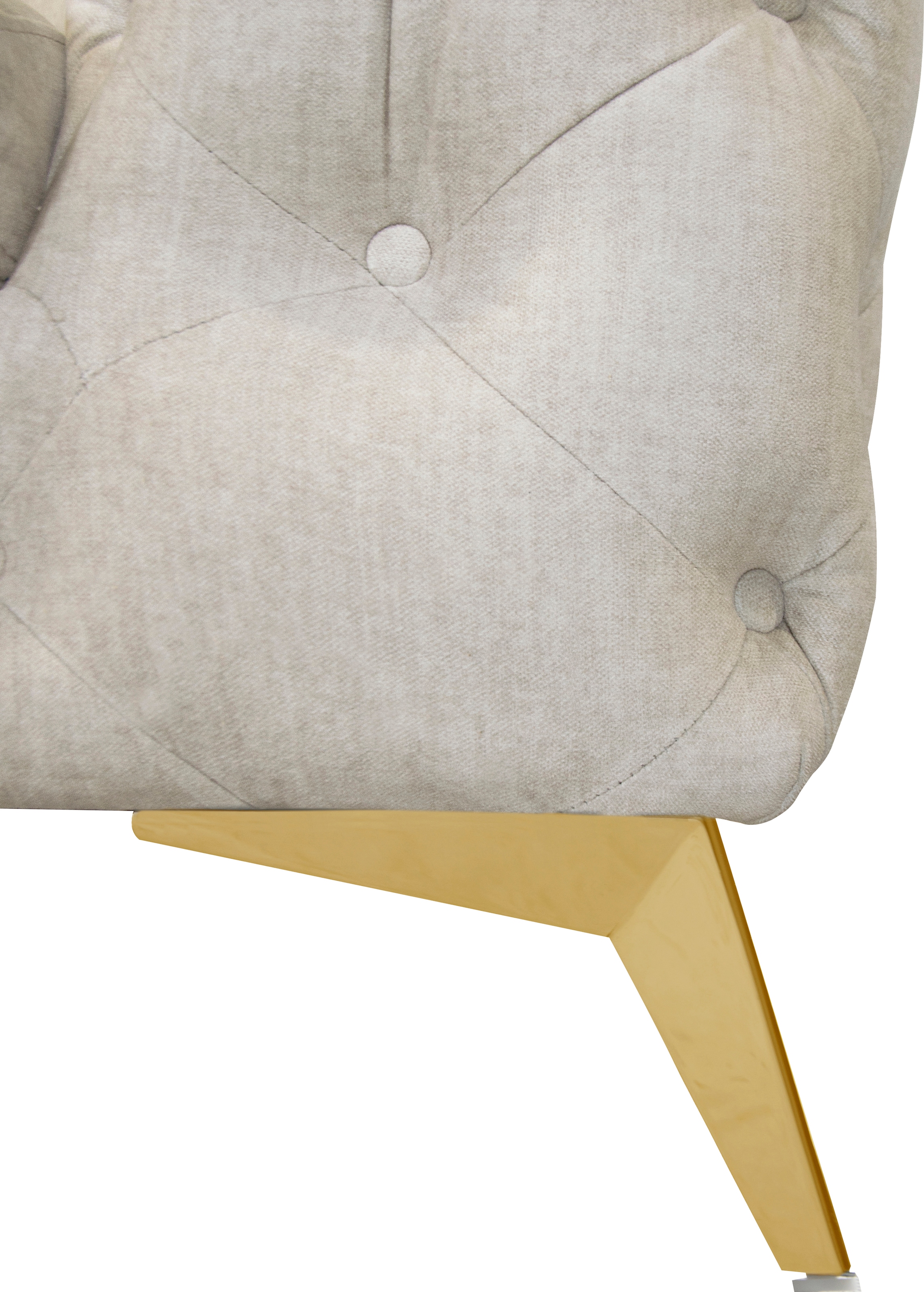 Leonique Chesterfield-Sofa »Glynis«, aufwändige Knopfheftung, moderne Chesterfield Optik, Fußfarbe wählbar