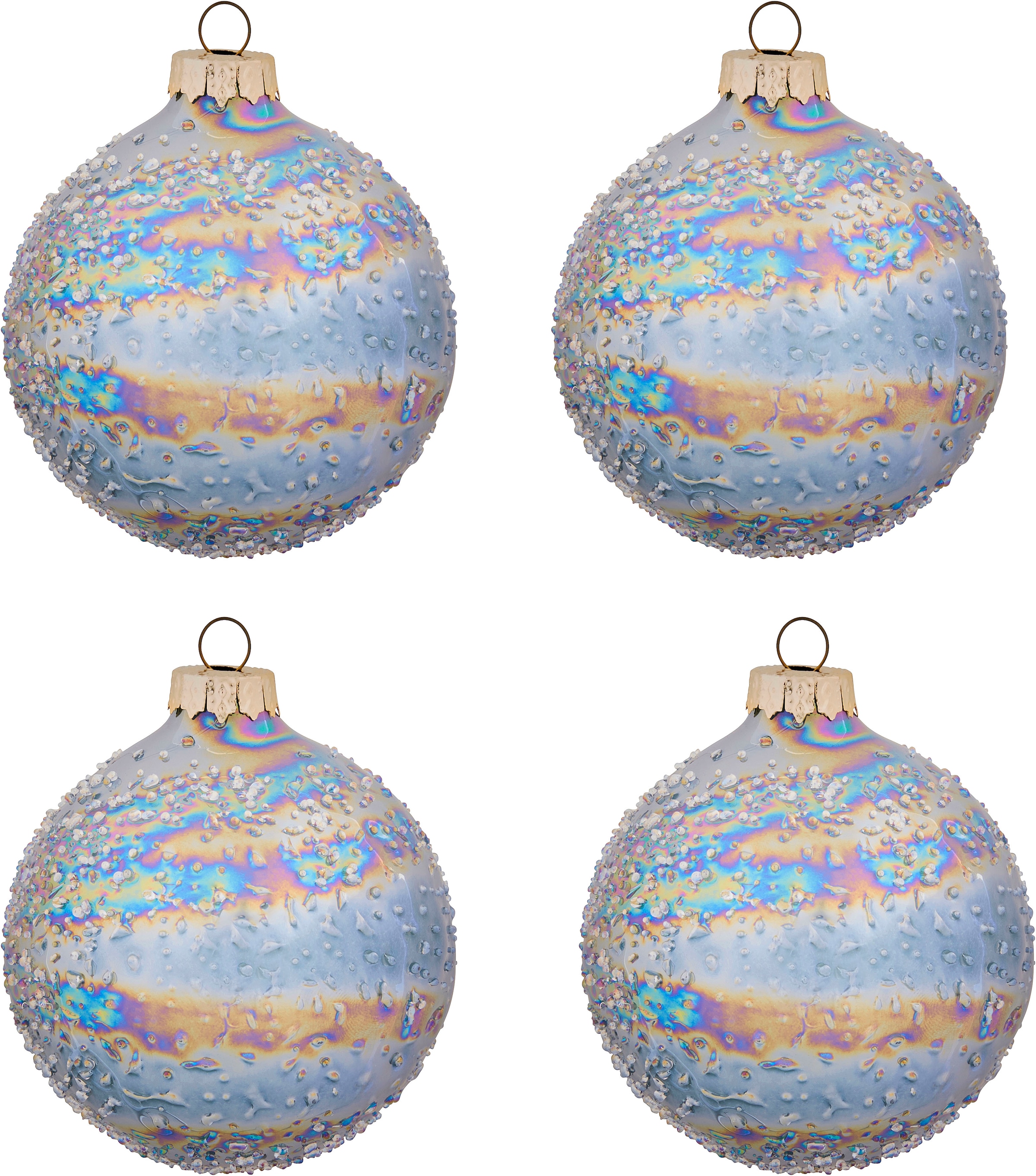 Christbaumschmuck »Weihnachtsdeko, Christbaumschmuck«, (Set, 4 tlg.), aus Glas