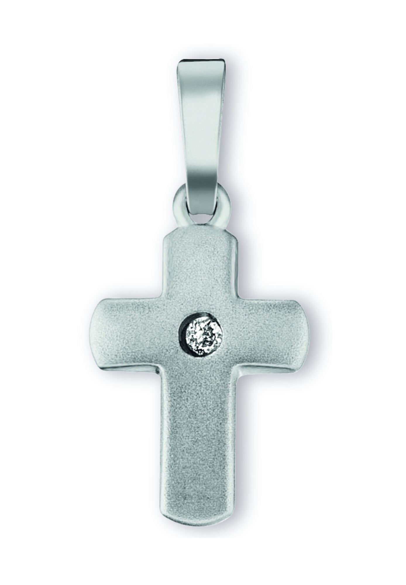 ONE ELEMENT Kettenanhänger »Zirkonia Kreuz Anhänger aus 925 Silber«