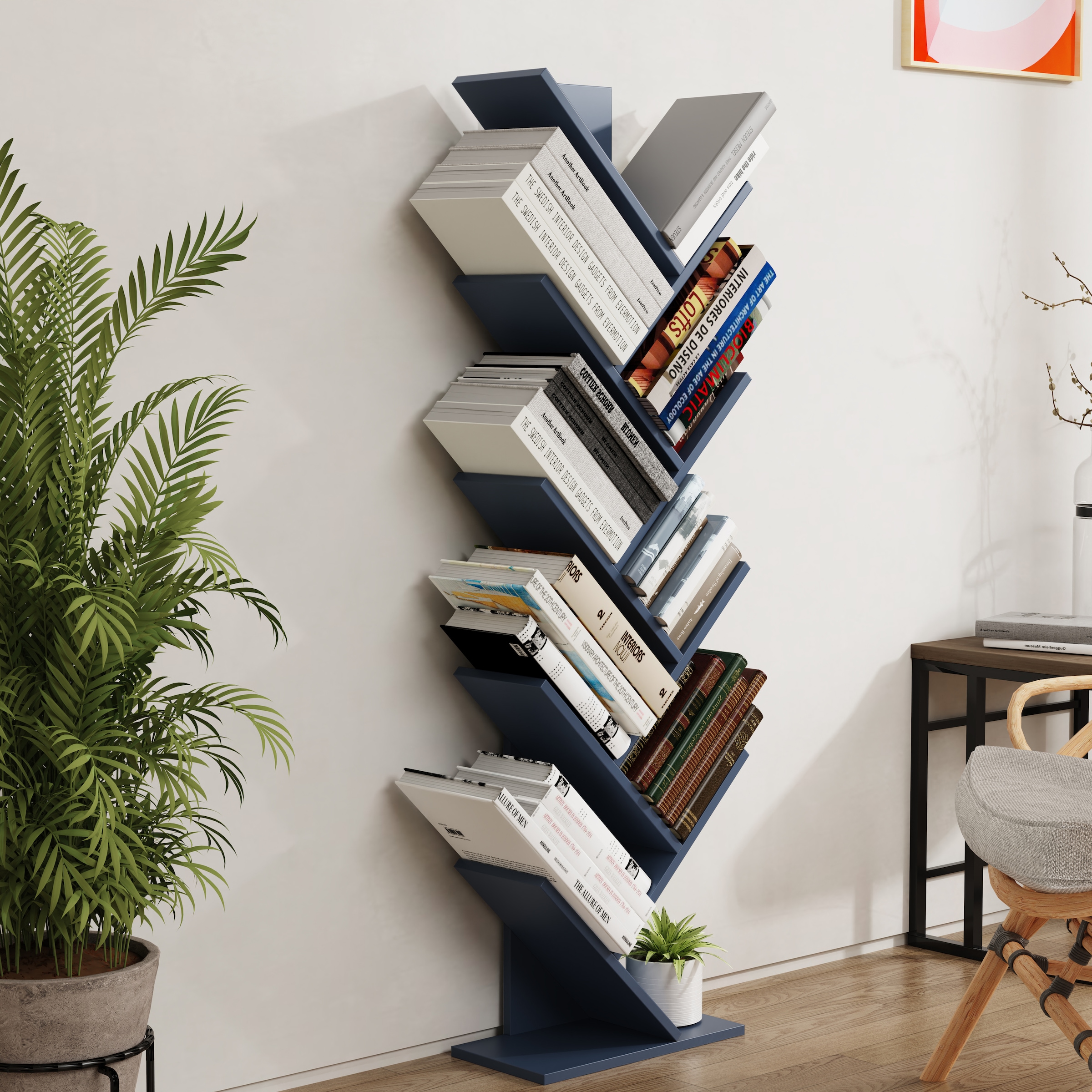 VCM Standregal »Holz Aufbewahrung Stand Regal Bücher Nulis XL«