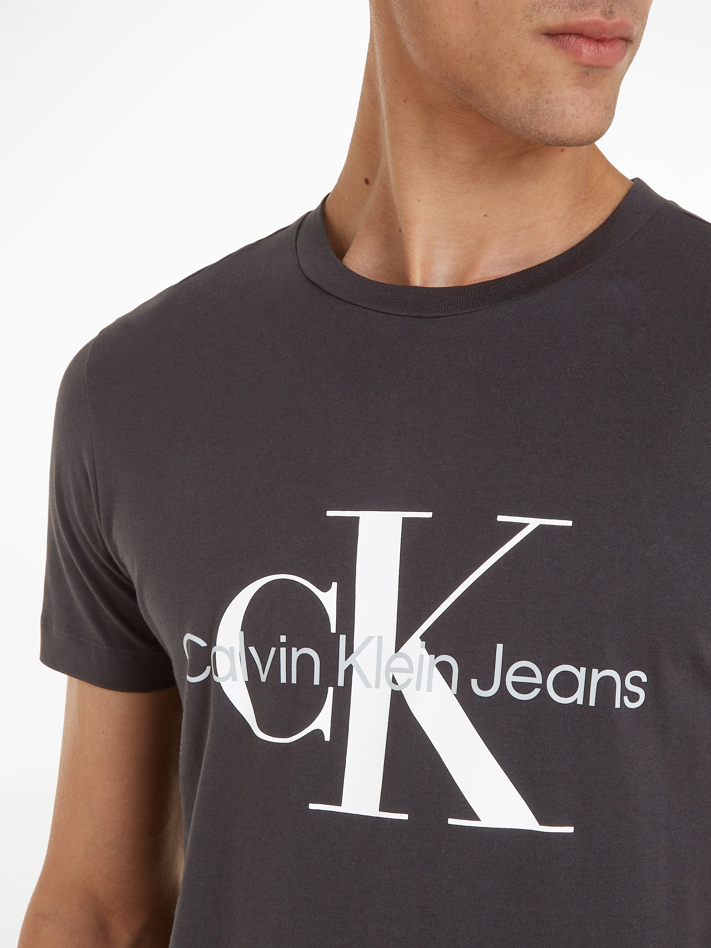 Calvin Klein Jeans T-Shirt »ICONIC MONOGRAM SLIM TEE«, mit großem CK-Print