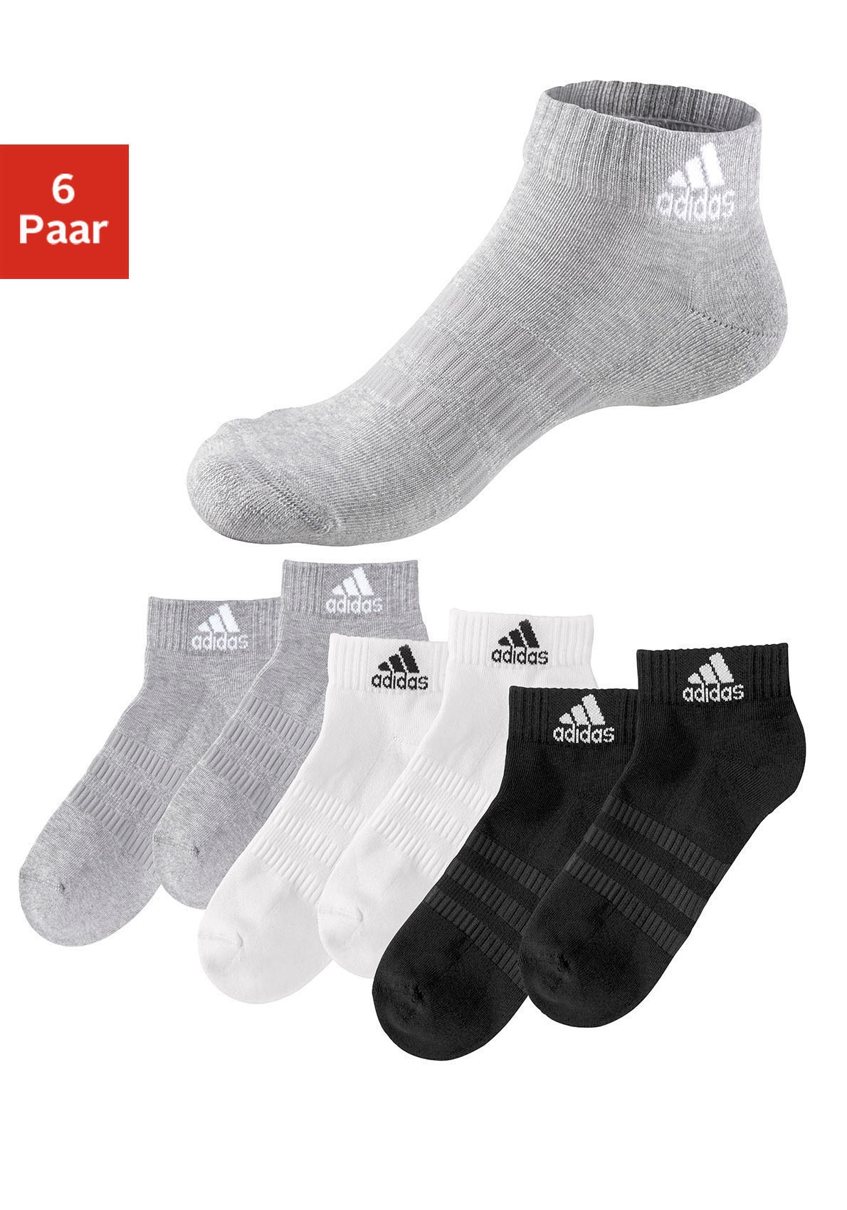 adidas Performance Funktionssocken »CUSHIONED ANKLE SOCKEN, 6 PAAR«