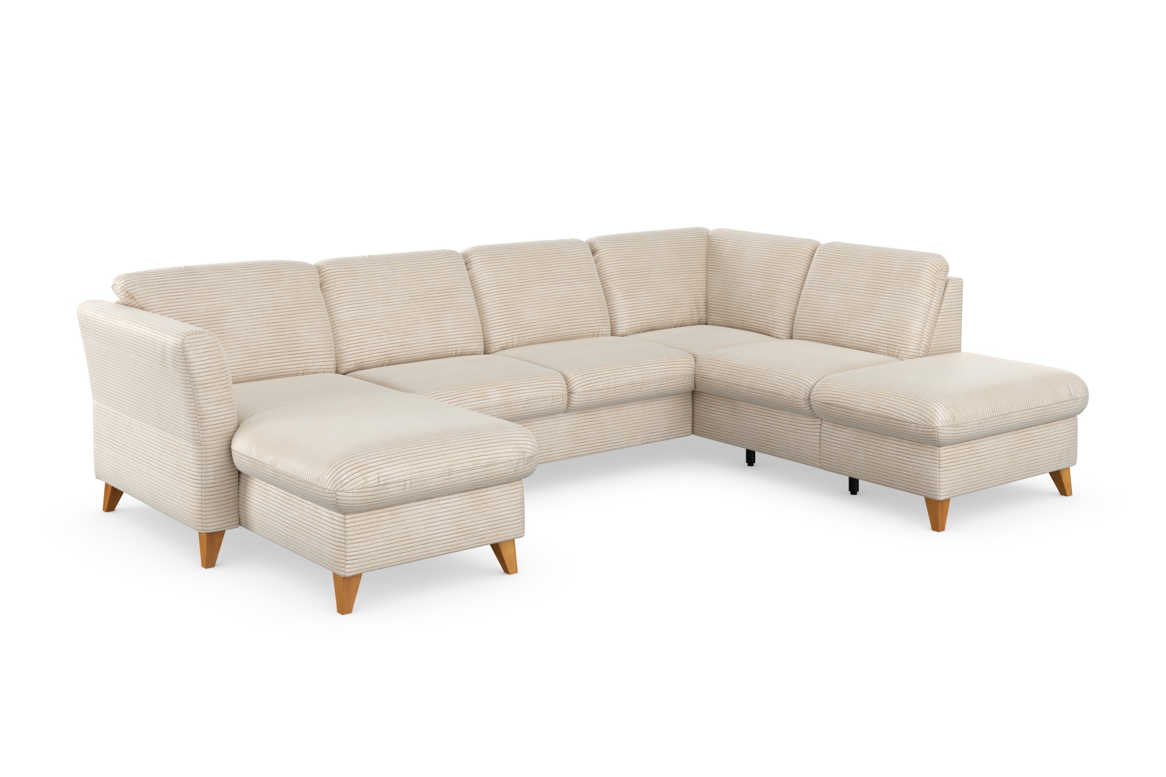 Home affaire Wohnlandschaft »Trelleborg U-Form« wahlweise mit Bettfunktion und Bettkasten, inkl. Federkern-Polsterung