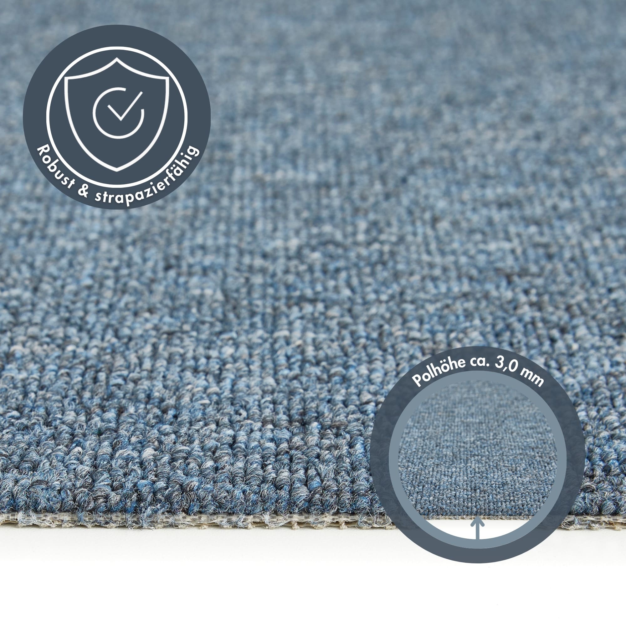 Andiamo Teppichboden »Barbara, Feinschlinge, Made in Netherlands«, rechteckig, 4,5 mm Höhe, meliert, Breite 200 oder 400 cm, strapazierfähig, pflegeleicht
