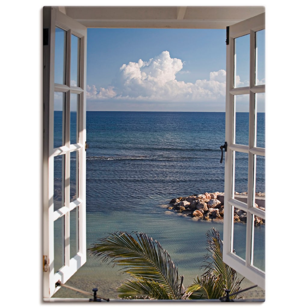 Artland Wandbild »Fenster zum Paradies«, Fensterblick, (1 St.)