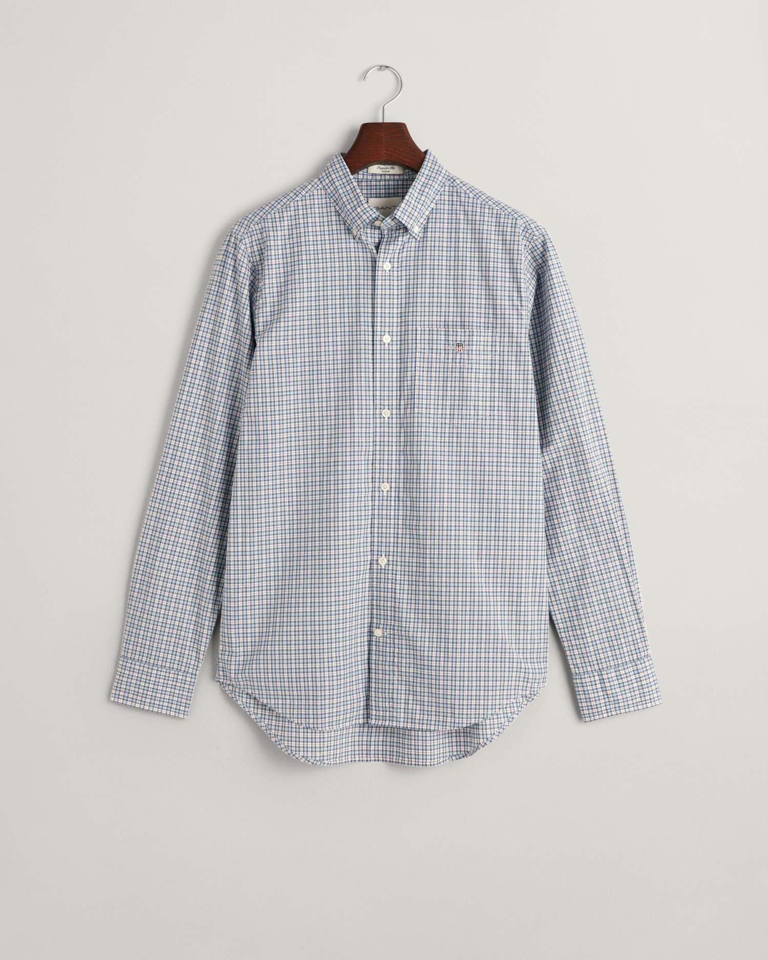 Gant Langarmhemd »REG POPLIN MICROCHECK SHIRT«, Micro-kariert, Popeline, leicht, strapazierfähig und pflegeleicht