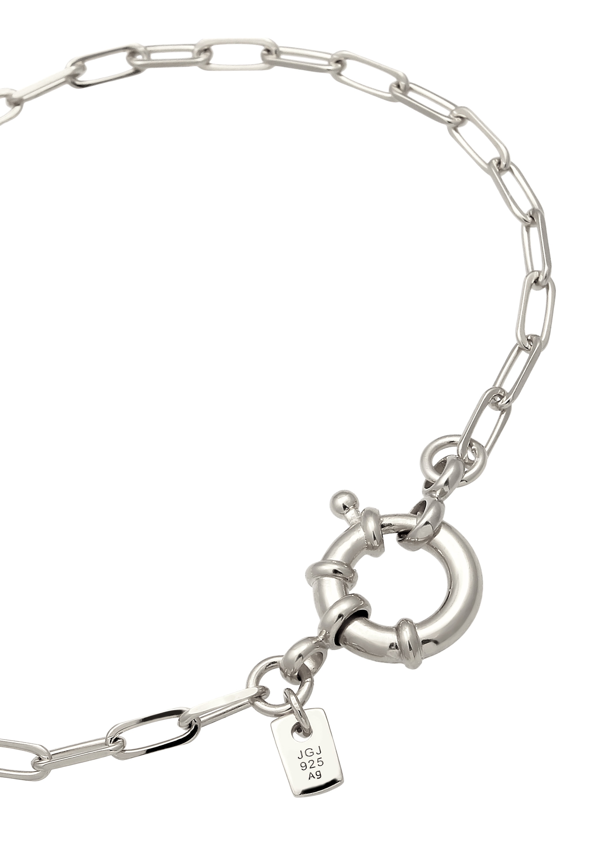 Kuzzoi Armkette »Armband Glieder Oval Federring 925 Sterling Silber«