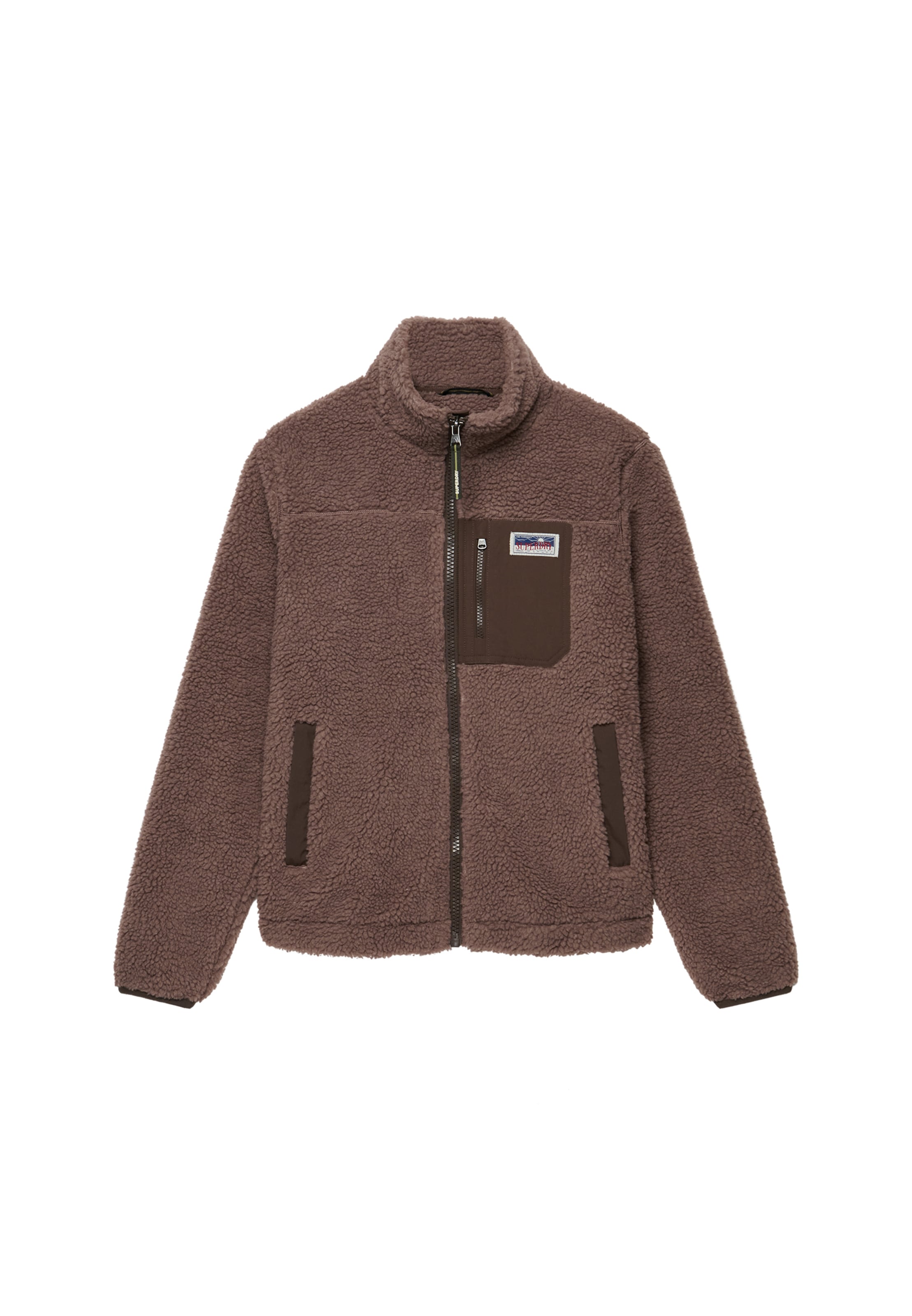 Superdry Kapuzensweatjacke »HERITAGE ZIP THROUGH FLEECE« Kunstfaser, relaxed fit