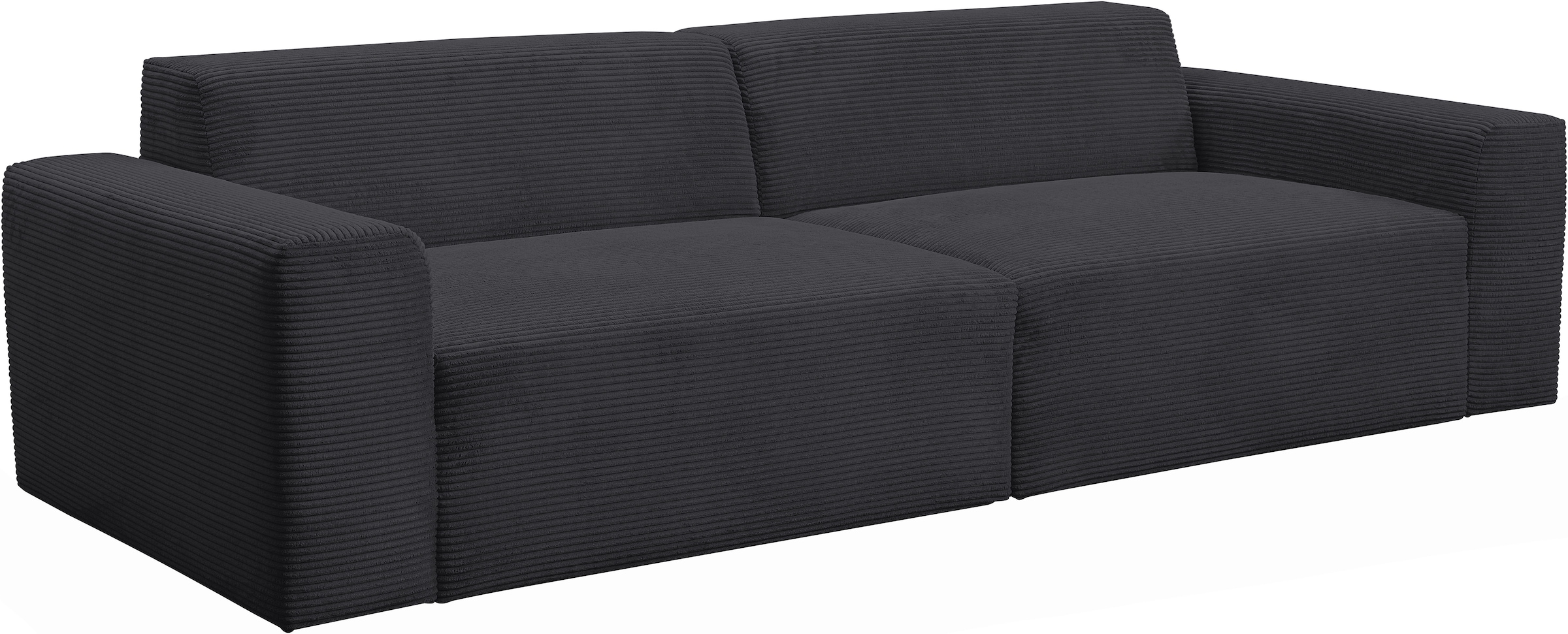 WERK2 Sofa »Zeus 256 cm breit 3-Sitzer, Big-Sofa« Curvy Trend 3-Sitzer mit urbaner Optik