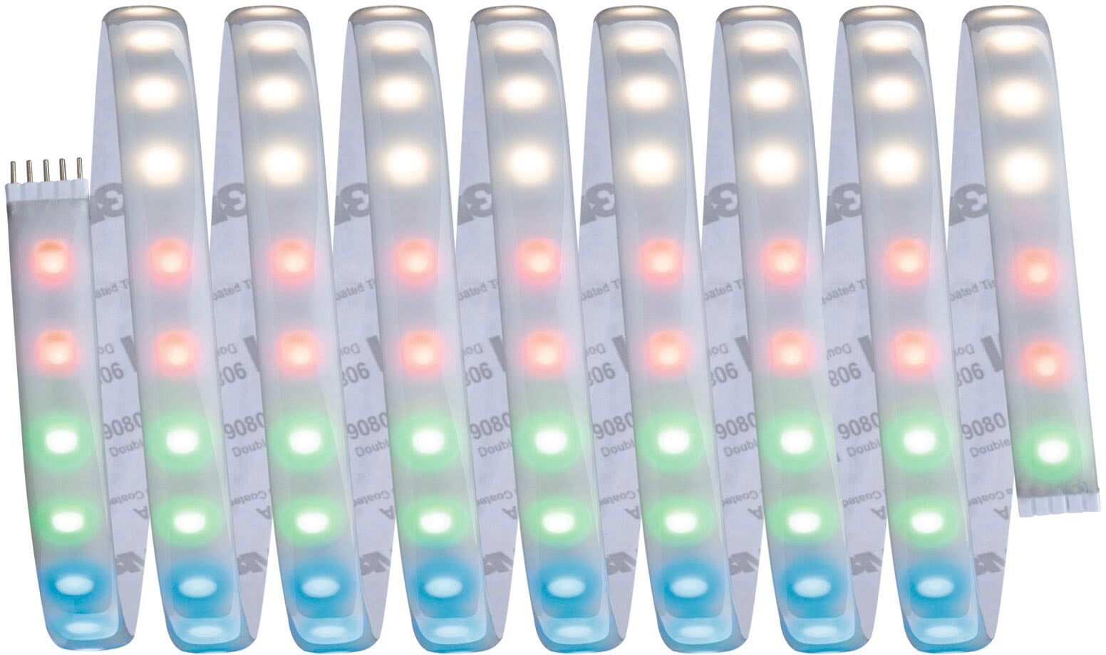 Paulmann LED-Streifen »MaxLED 1000 Basisset 3m RGBW IP44 Cover 3000K 33W 230/24V 75VA Silber«, 1 St.-flammig, RGBW