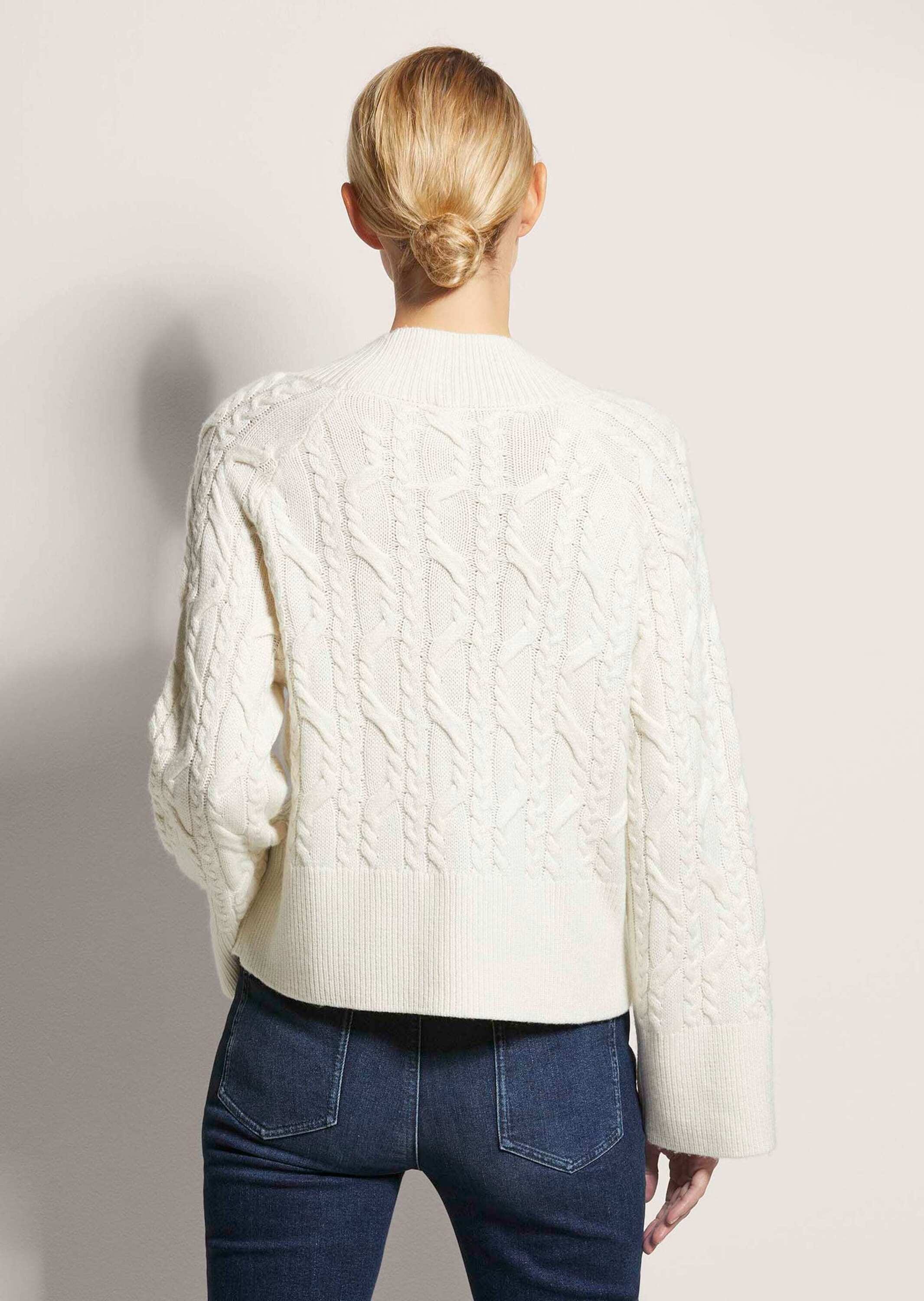 MADELEINE Longpullover »Pullover Kaschmir-Pullover mit Zopfmuster«